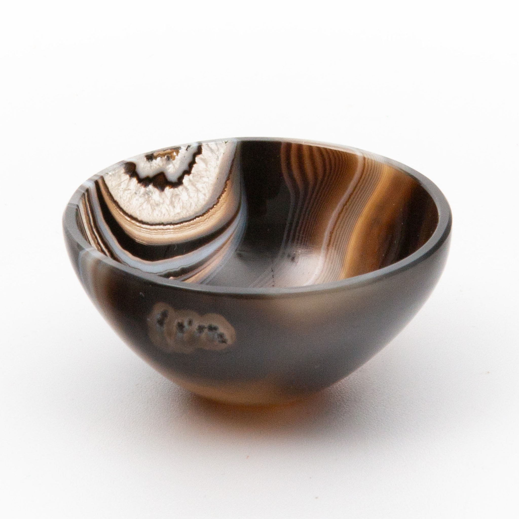 Onyx Brown and White Bowl