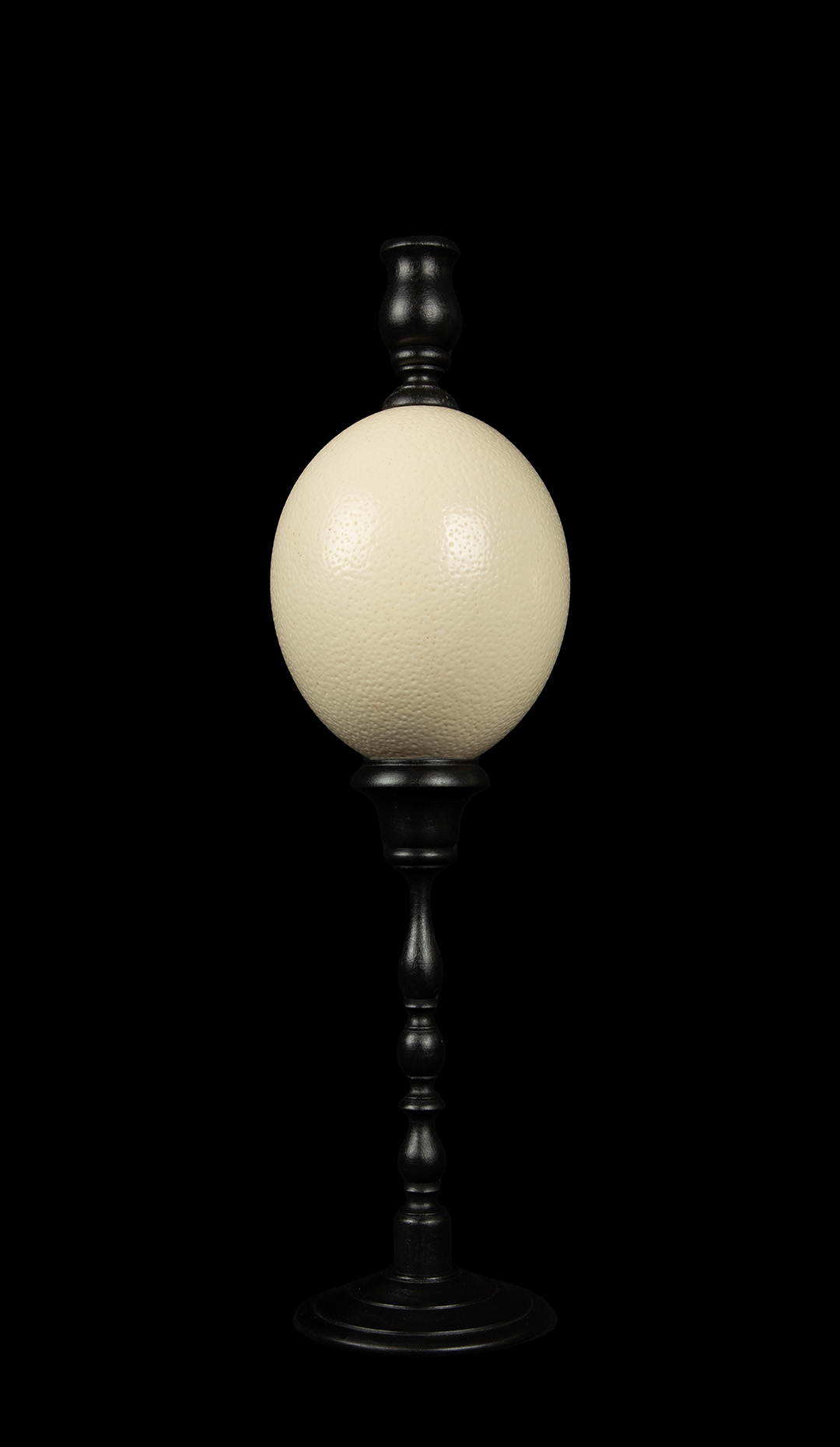 Mounted Ostrich Egg Candle Stick