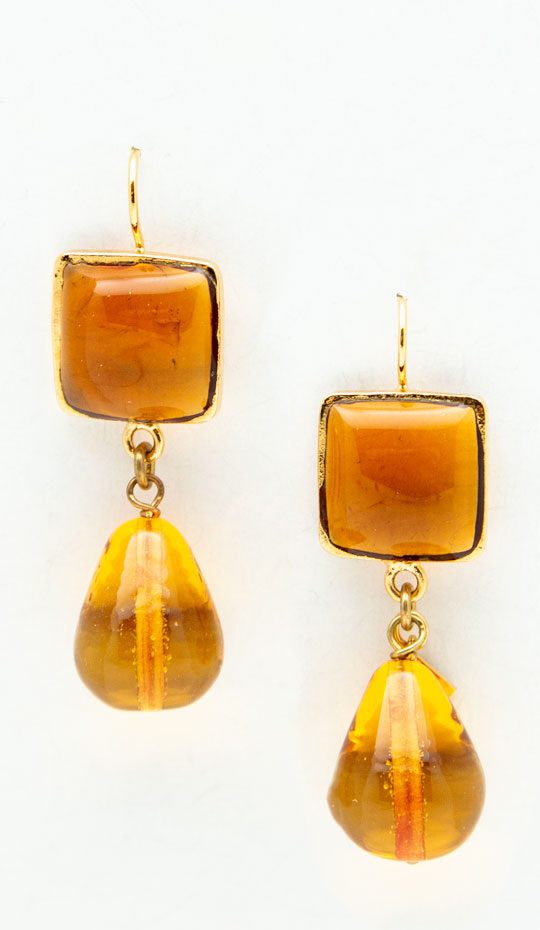 Amber yellow Loulou De La Falaise earrings
