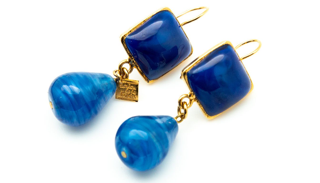 Loulou De La Falaise blue earrings