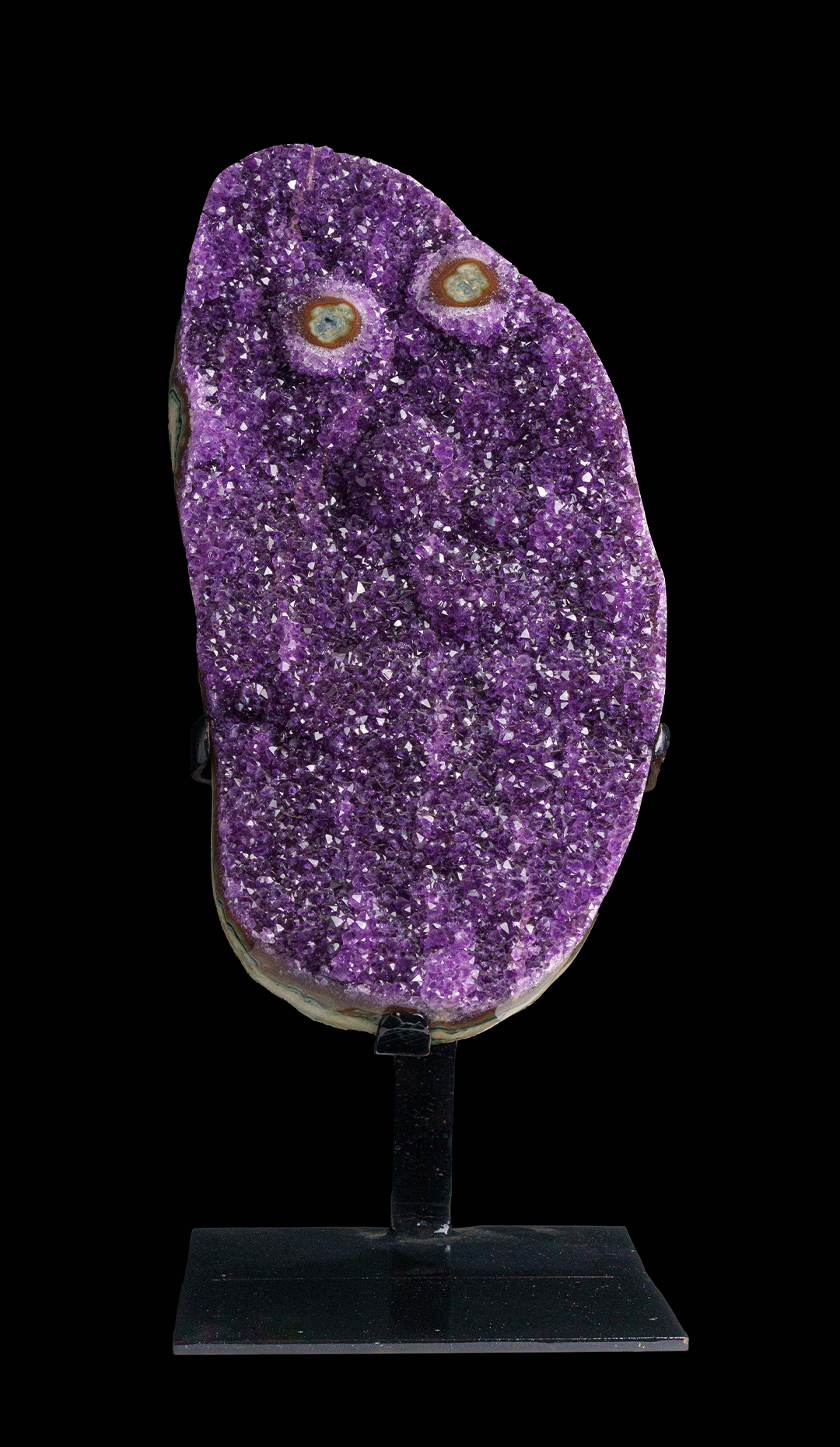 Extra Large Mounted Purple Amethyst Druzy Geode