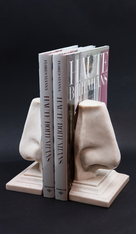 Pair of Vintage “Marble” Resin Nose Bookend