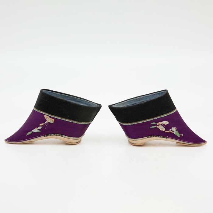 Purple-cloth-baby-shoes-handmade