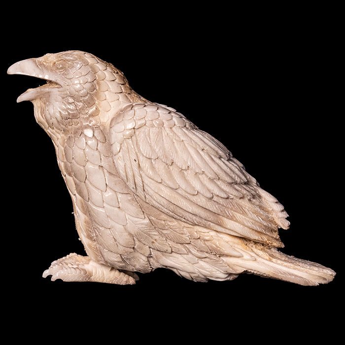 Moose Antler Carving of Eagle