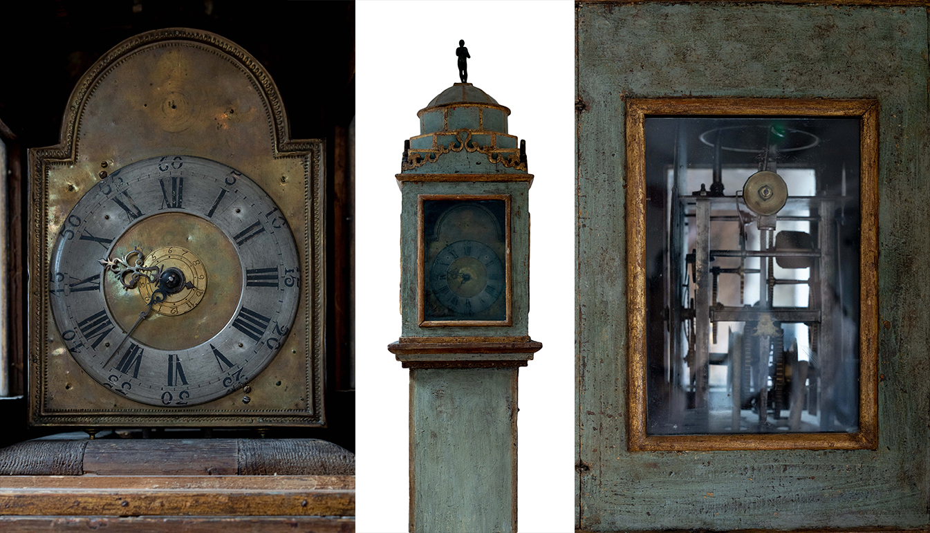 Early 19th Century Painted Continental Clock