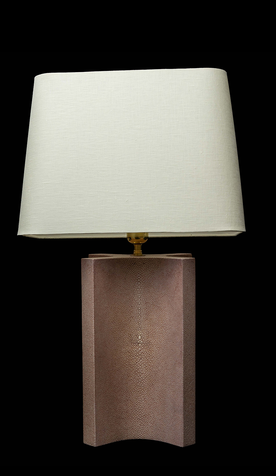 X-Shaped Shagreen Lamp, Light Mauve