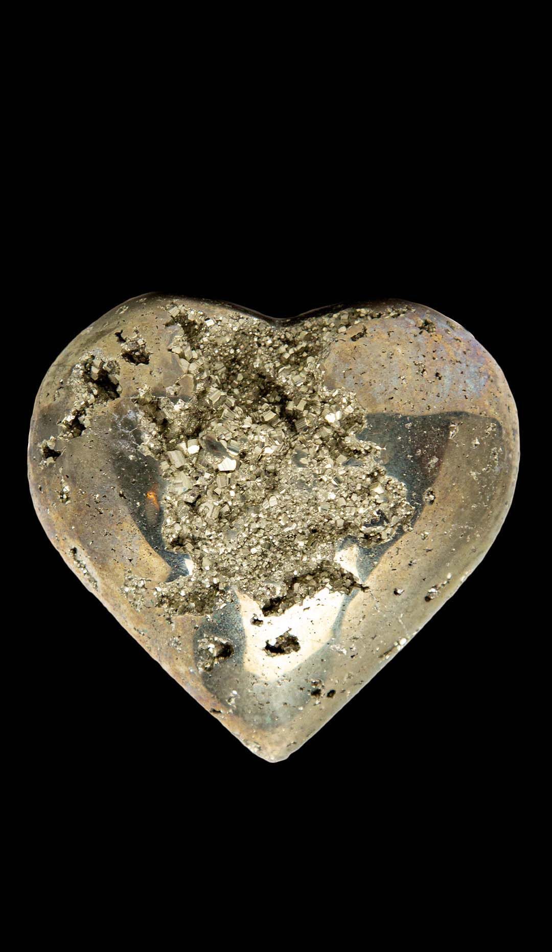 Pyrite Mineral Heart