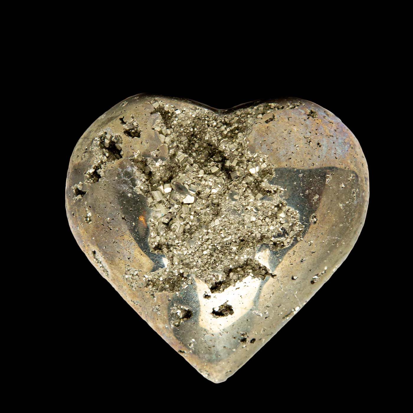 Pyrite Mineral Heart
