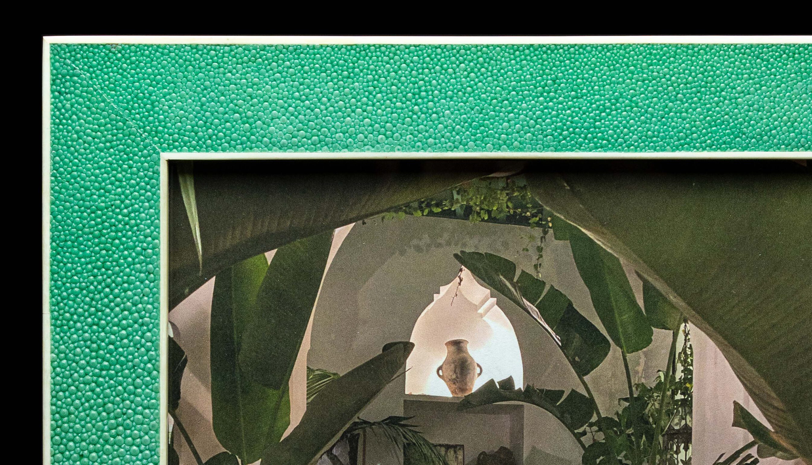 Large Green Shagreen Frame