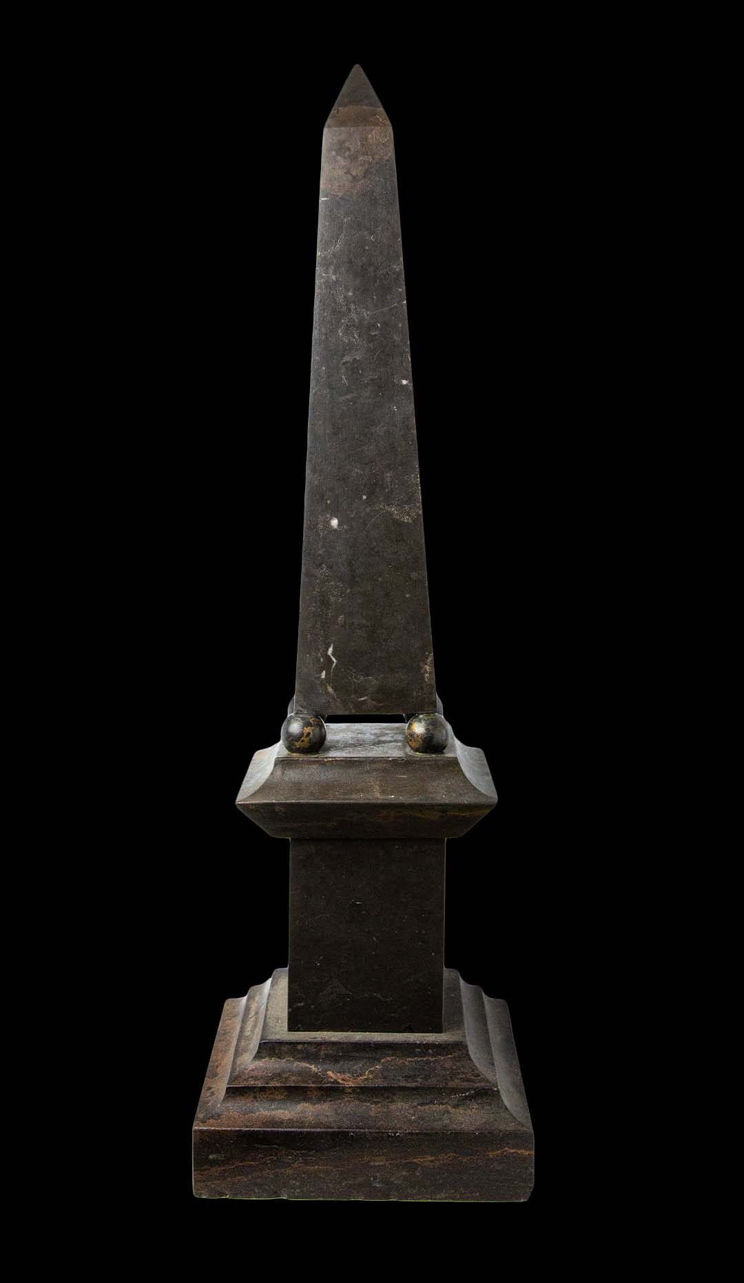 Large Stone and Metal Obelisk