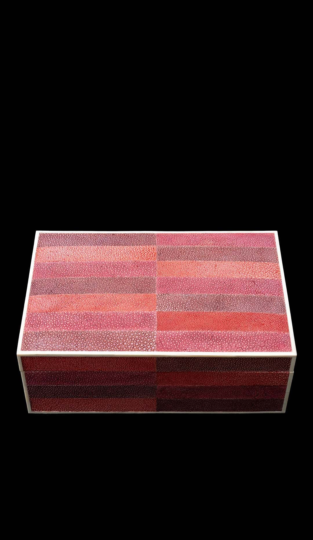 Red & pink shagreen box
