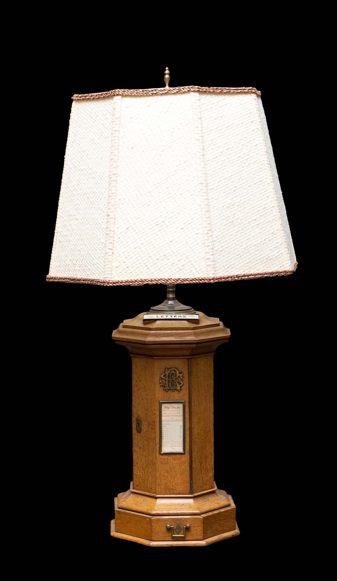 Oak Desktop Letterbox Lamp