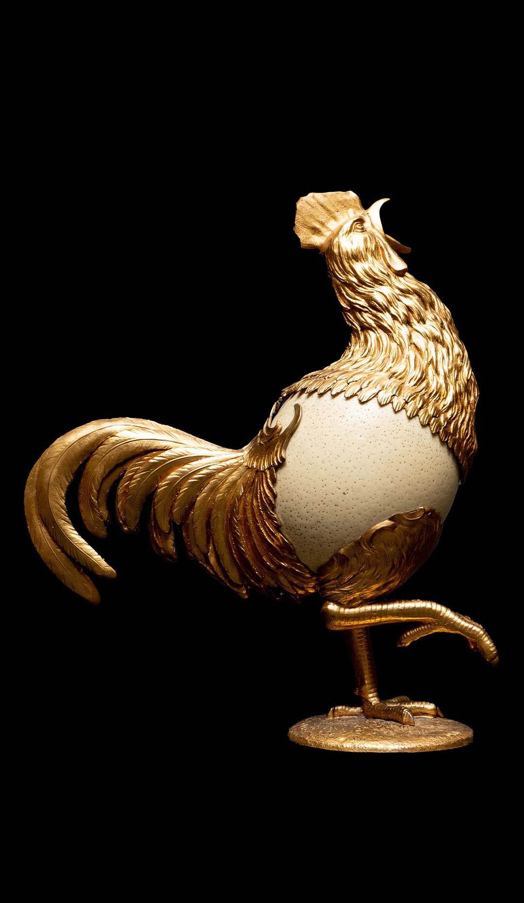 Coq with an Ostrich Egg Body