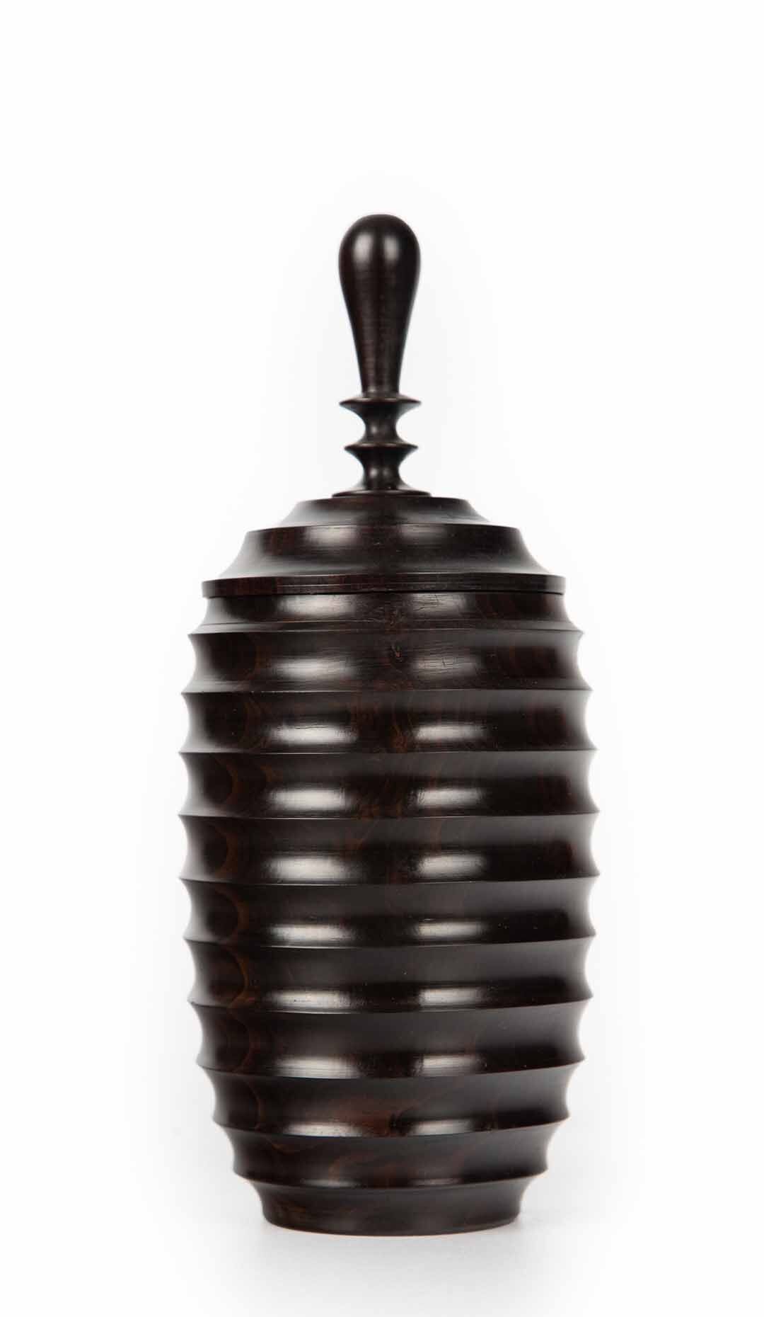 Turned ebony vessel from Mozambique.