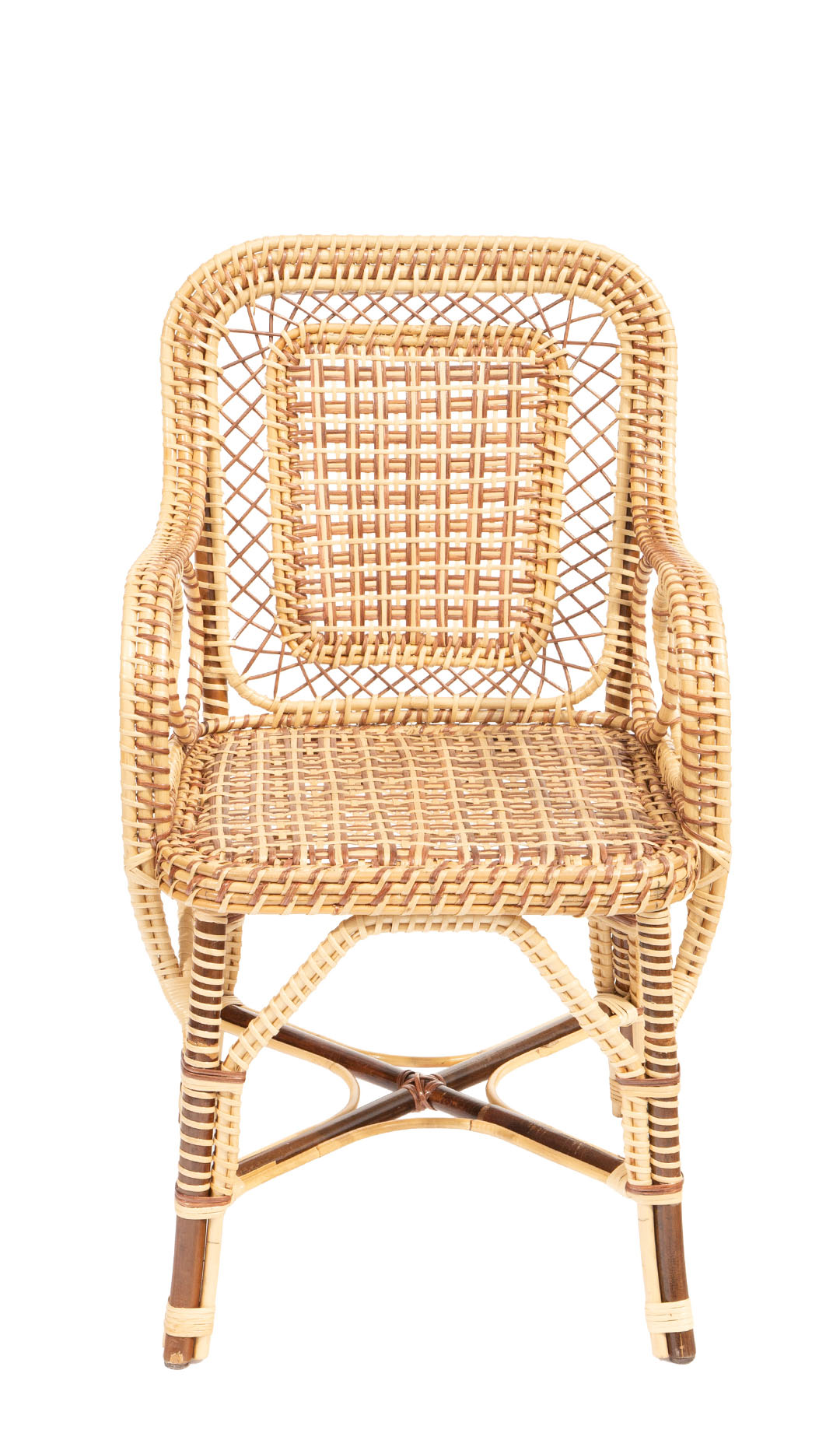 Brown Marshan Rattan Armchair by Creel and Gow
