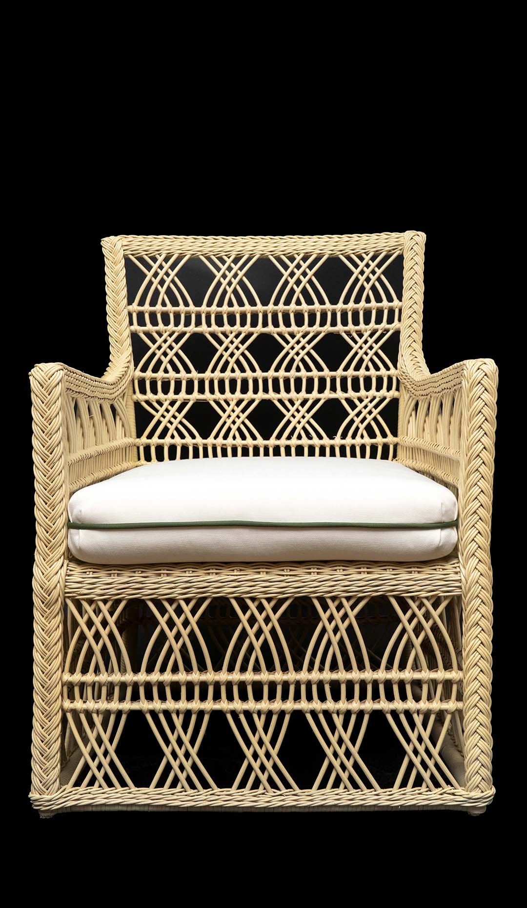 Rattan Trellis Chair by Creel and Gow