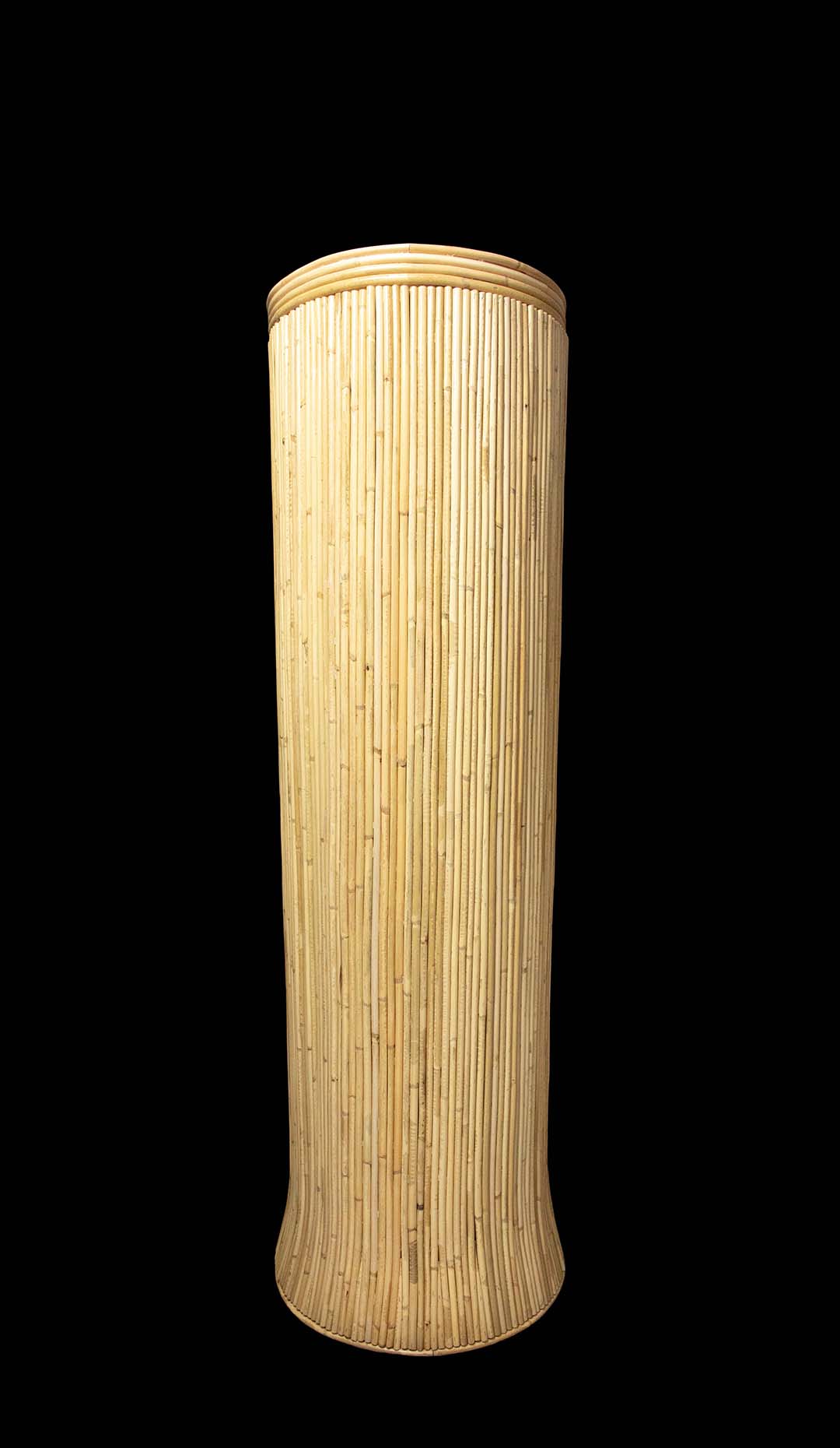 Tall Rattan Pedestal by Creel and Gow