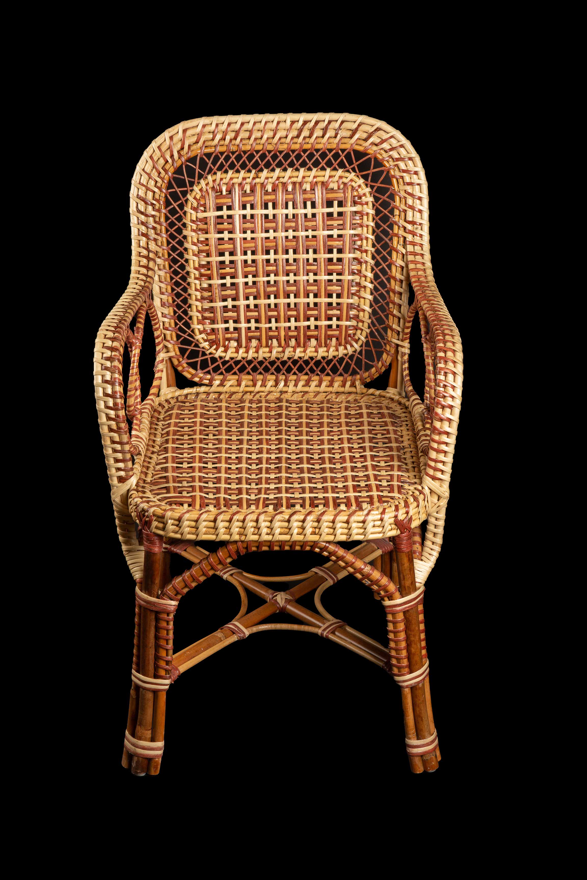 Marshan Rattan Armchair by Creel and Gow, Brown