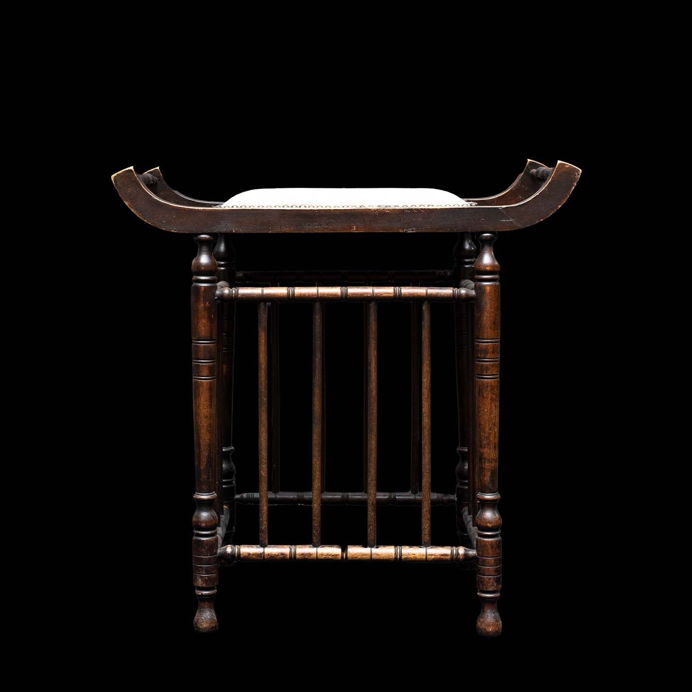 Early 20th Century Bamboo Inspired Stool