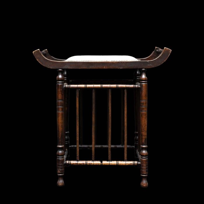 Early 20th Century Bamboo Inspired Stool