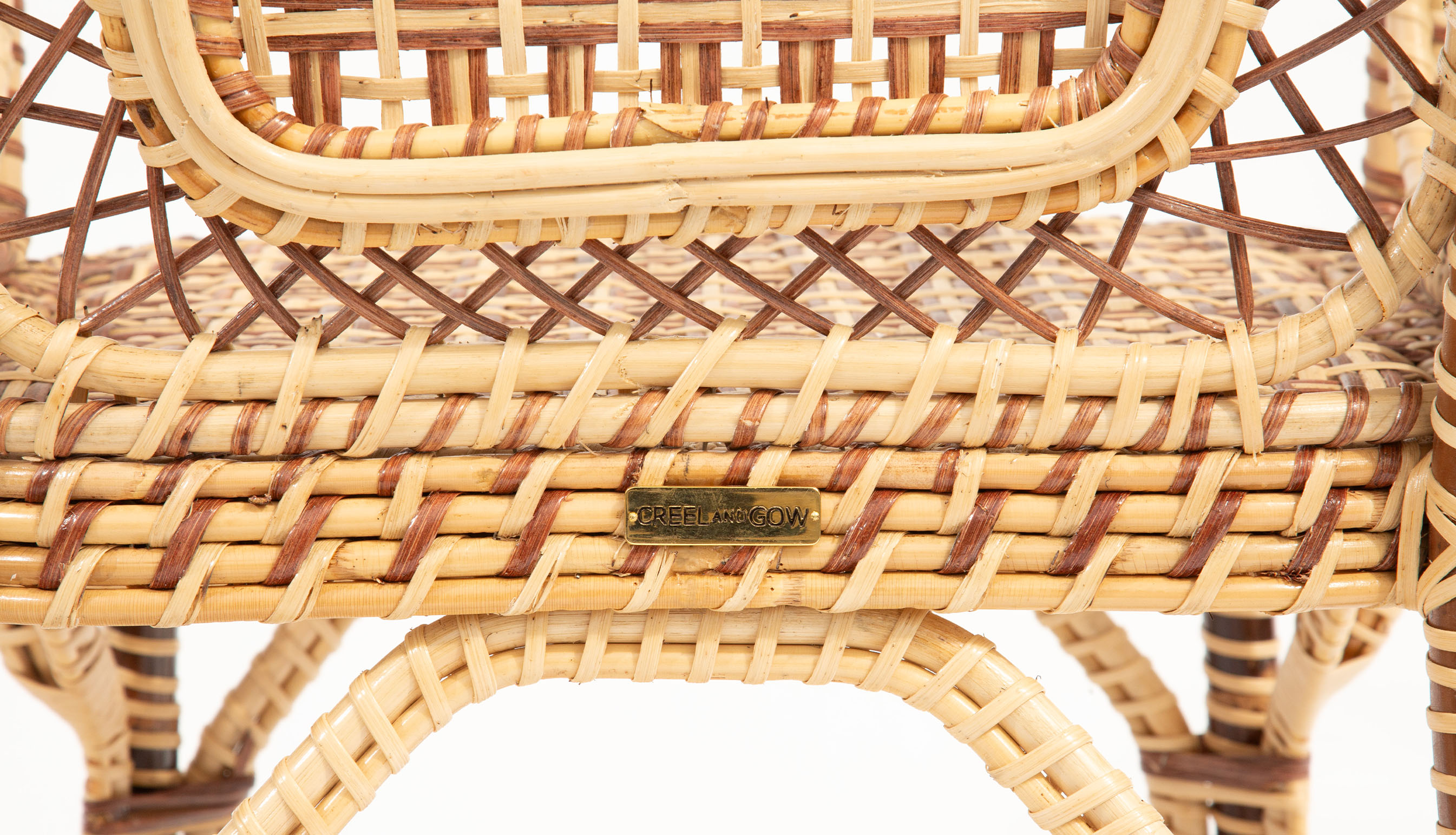 Brown Marshan Rattan Armchair by Creel and Gow