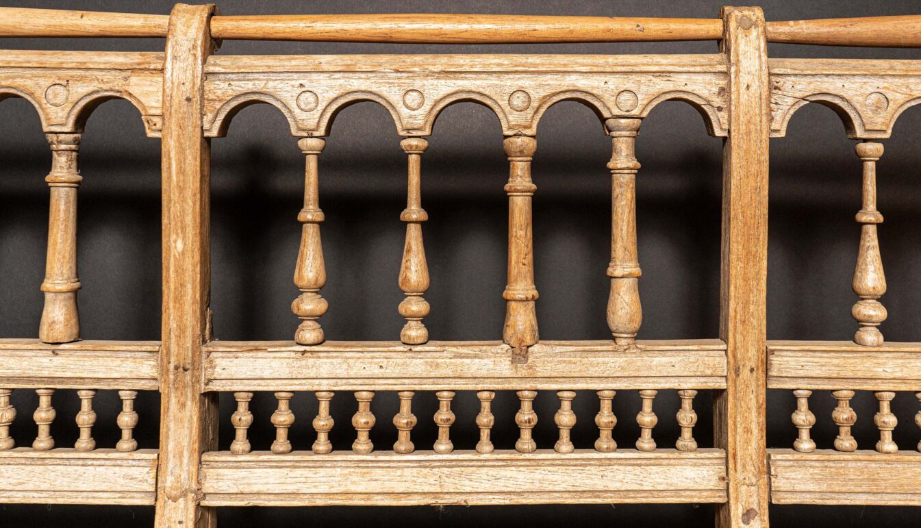 19th Century hand-carved Indian settee