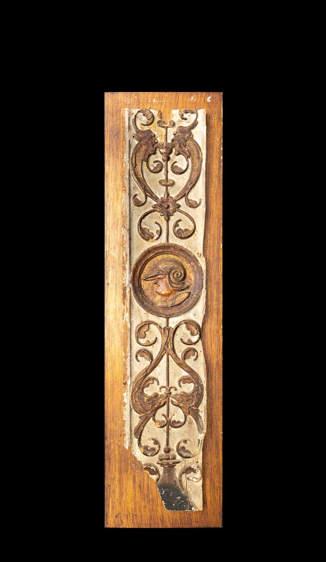 Wooden Polychrome Panel From the 18th Century