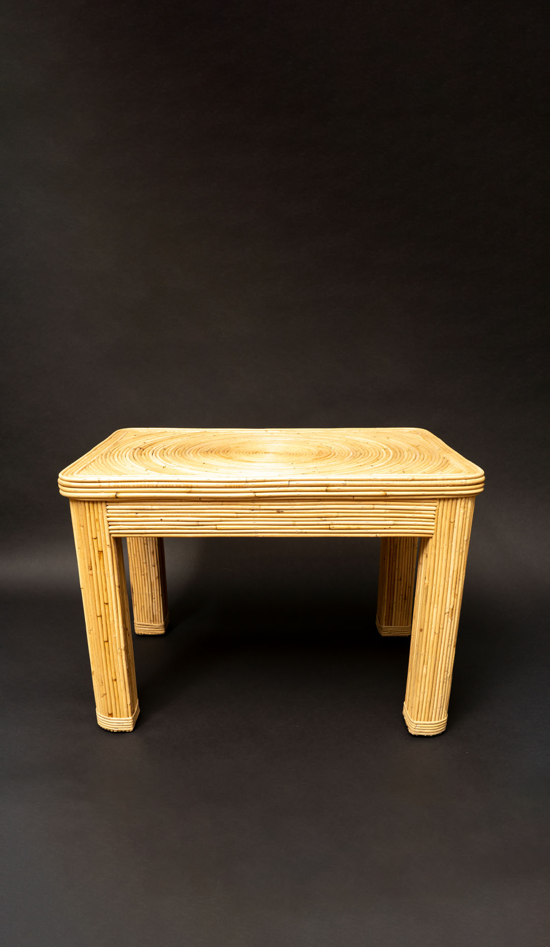 Natural Rattan Side Table by Creel and Gow