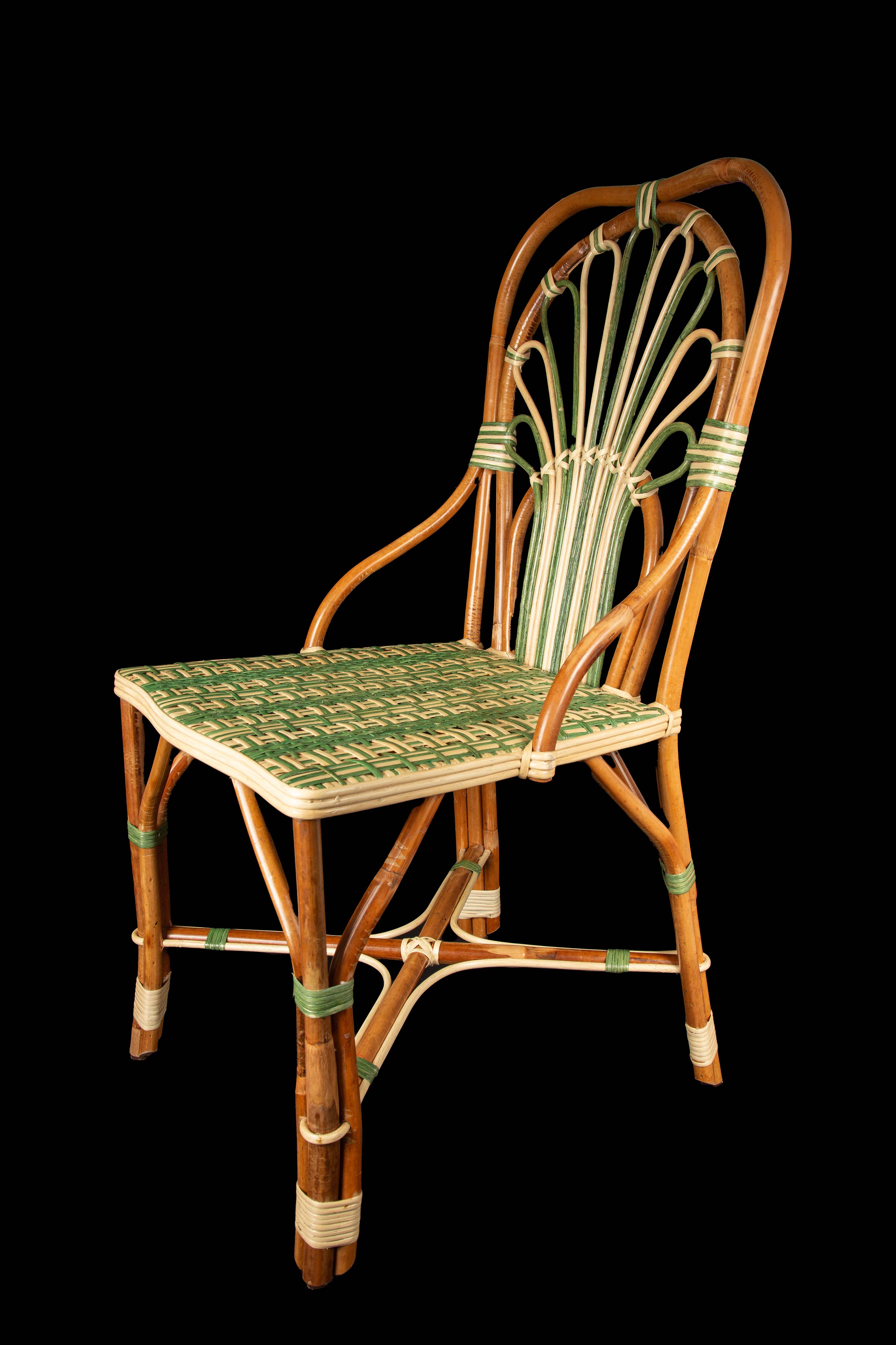 Peacock Rattan Side Chair