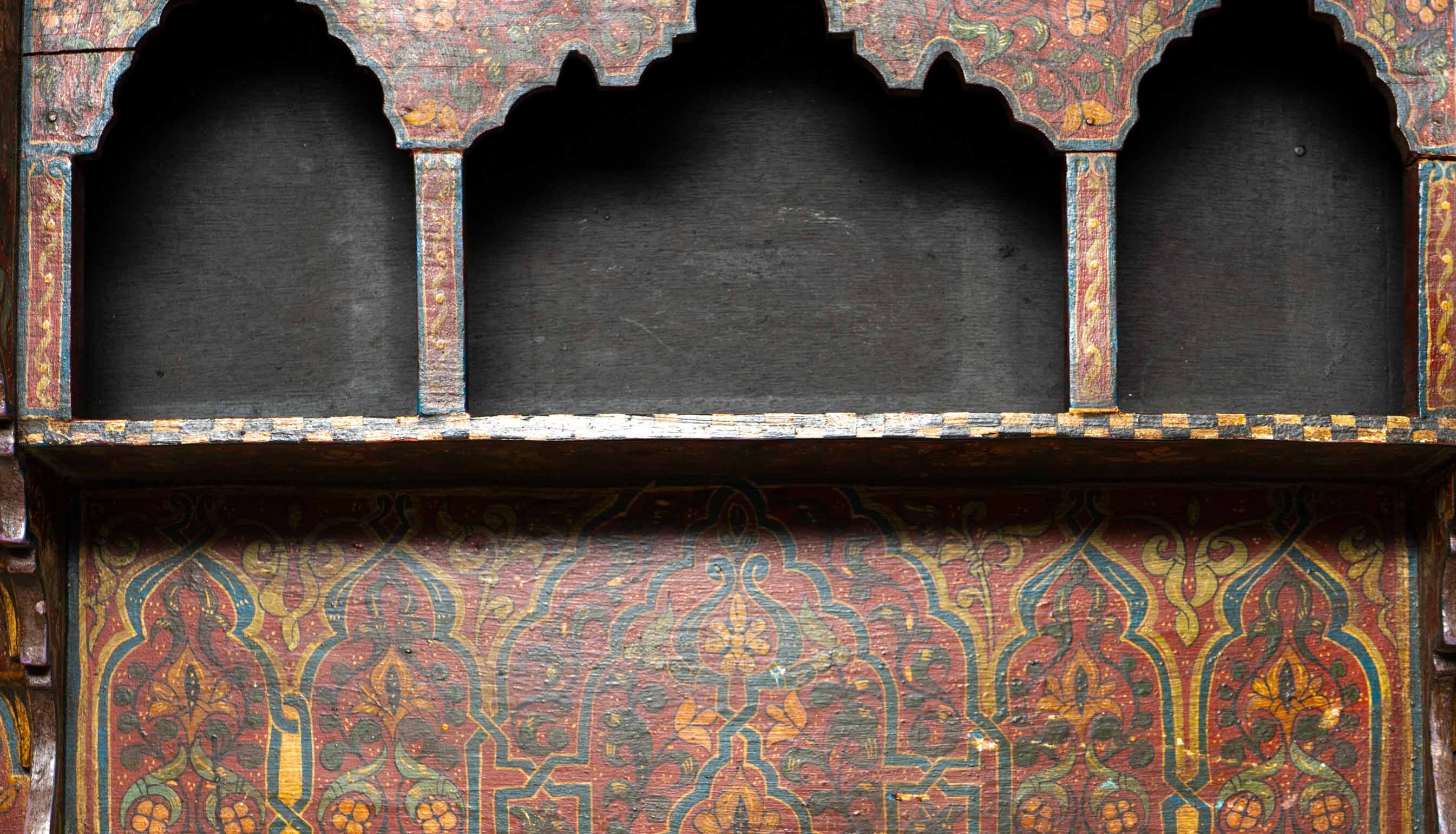 Moroccan Painted Wall Shelf