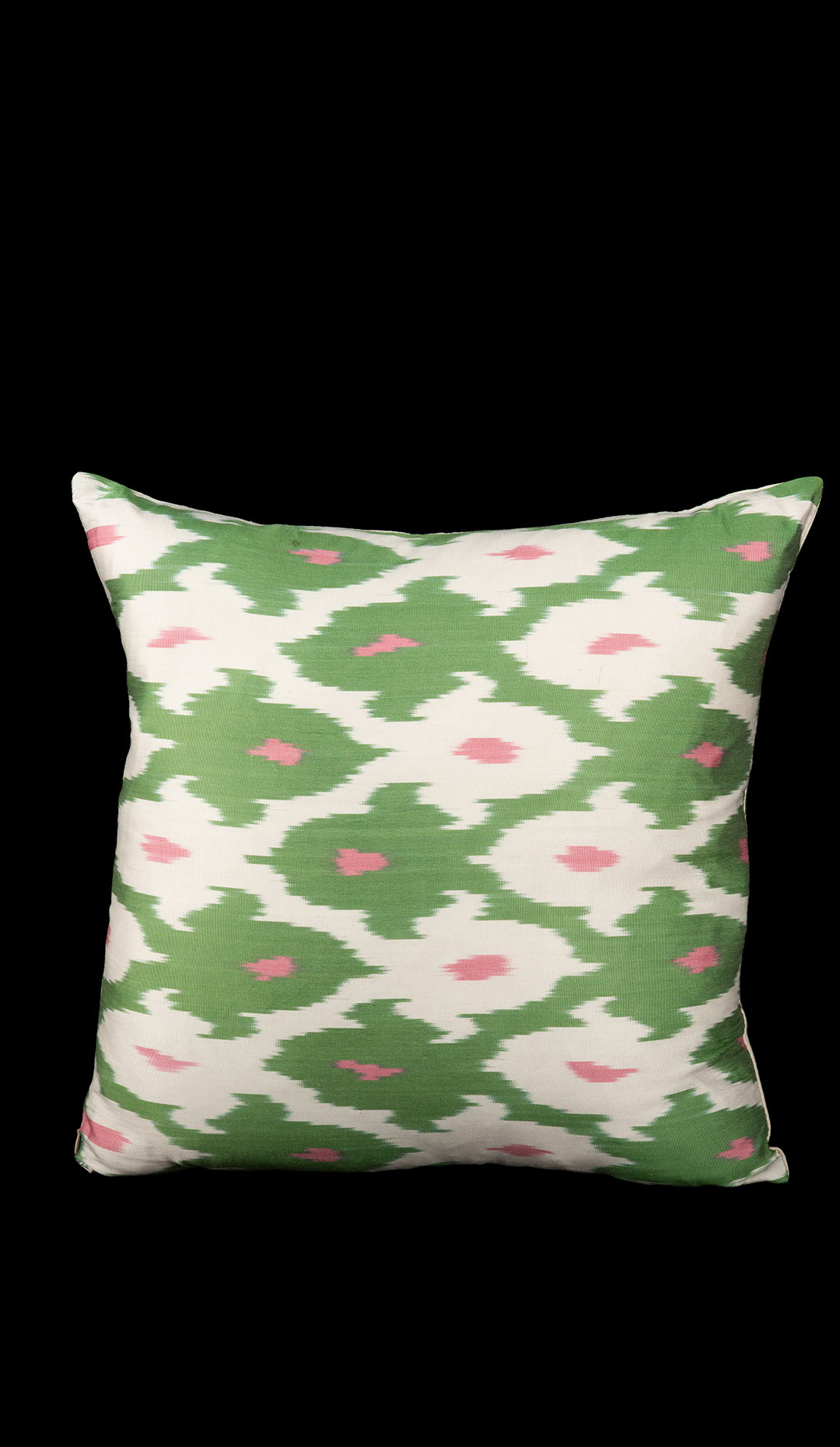 Ikat Pillowcover, Green & Pink