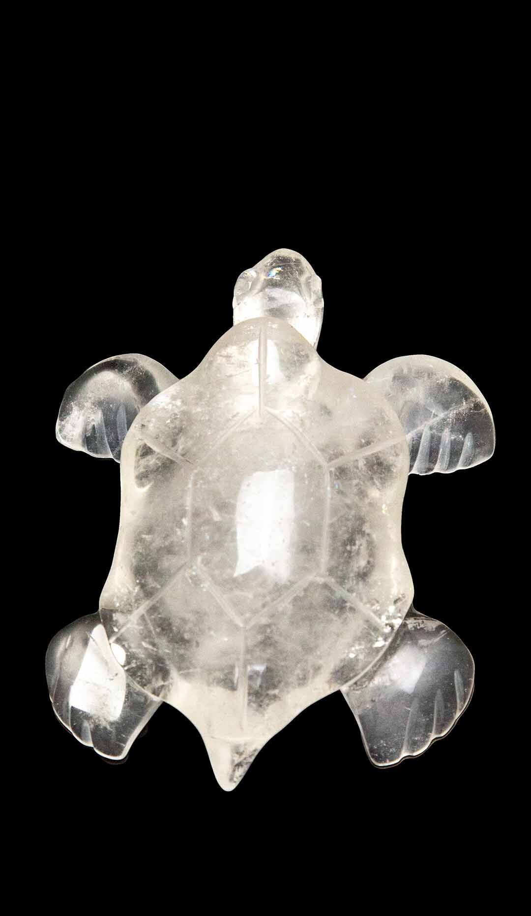 Carved Rock Crystal Turtle
