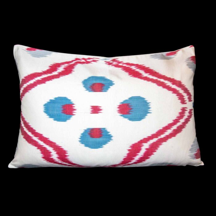 Ikat Pillowcase, Red and White