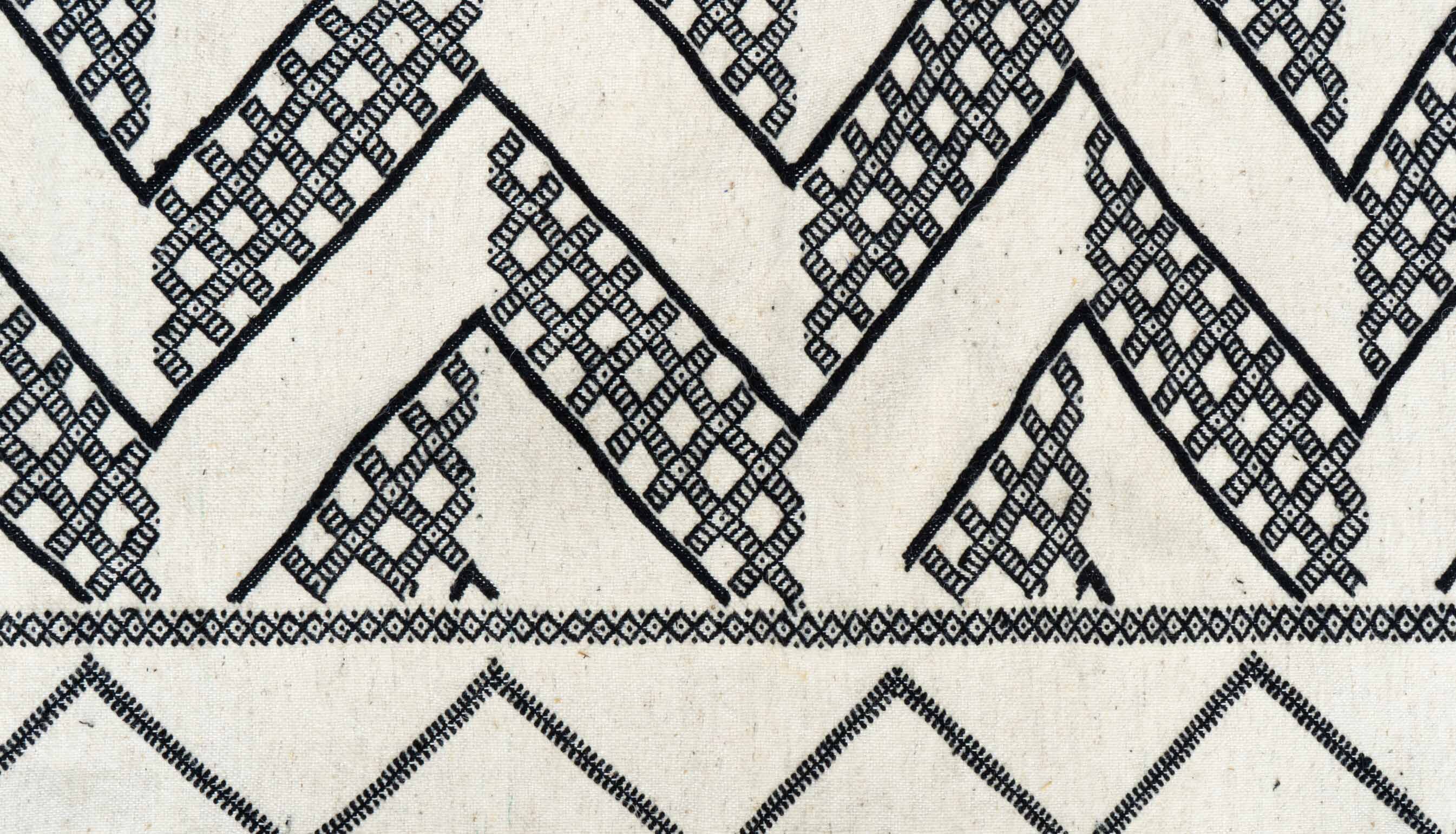 Black and White Moroccan Rug