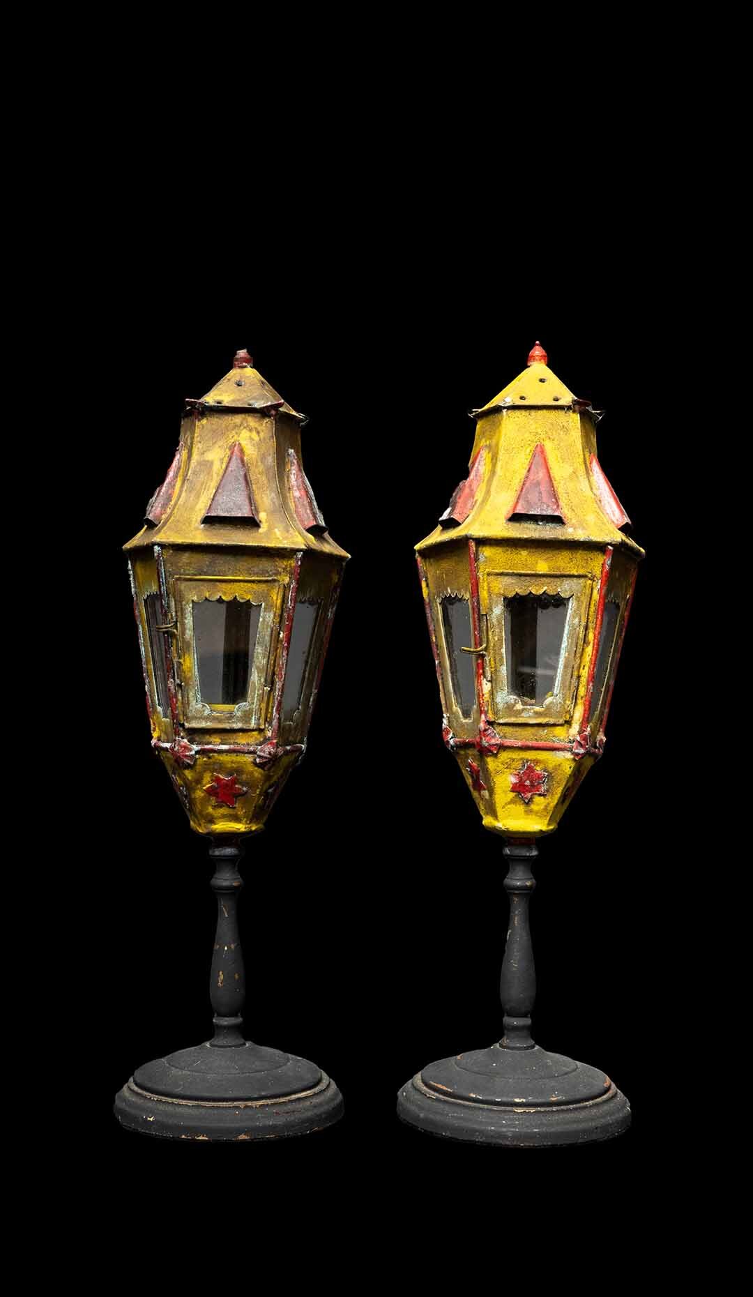 Pair of Venetian Pole Mounted Lanterns