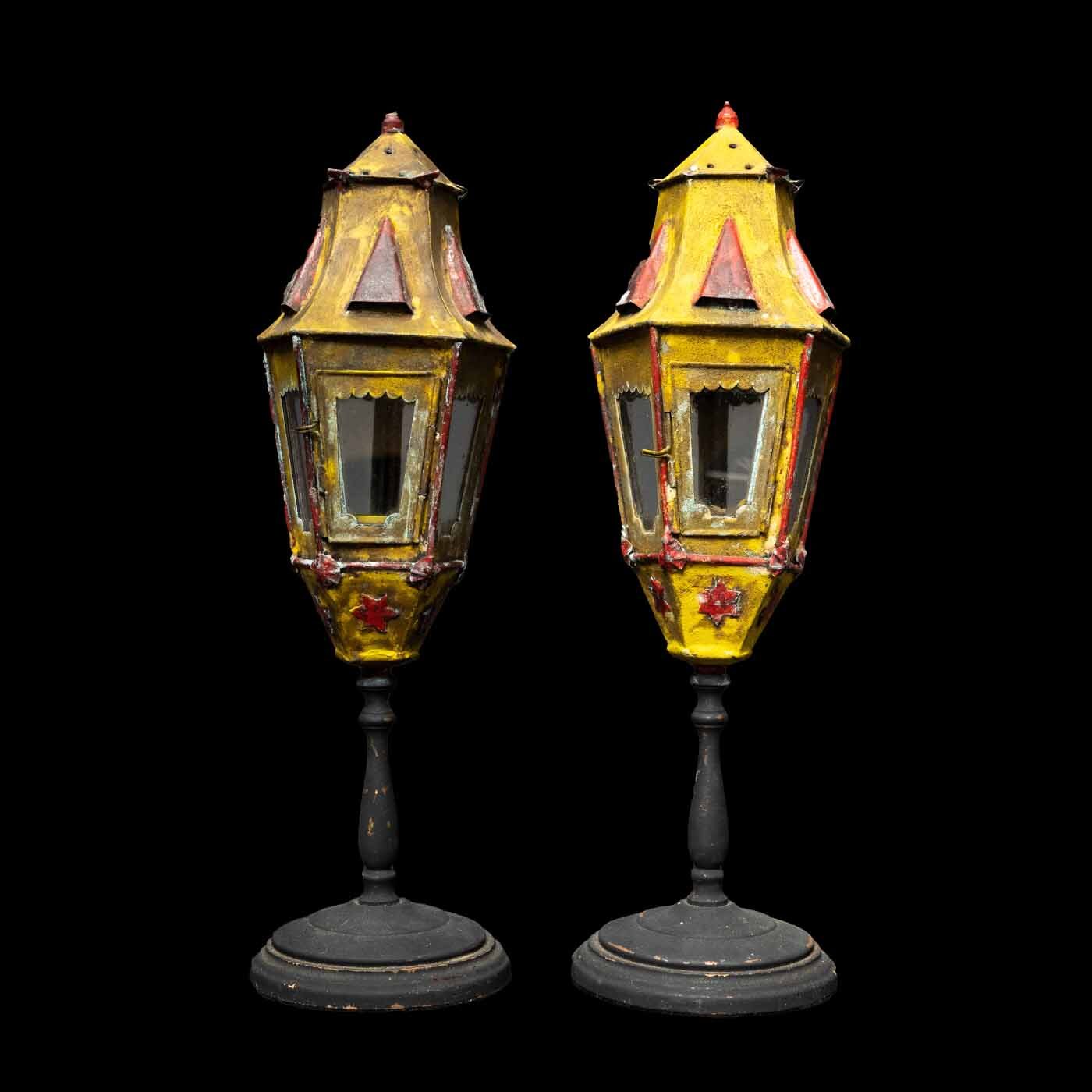 Pair of Venetian Pole Mounted Lanterns