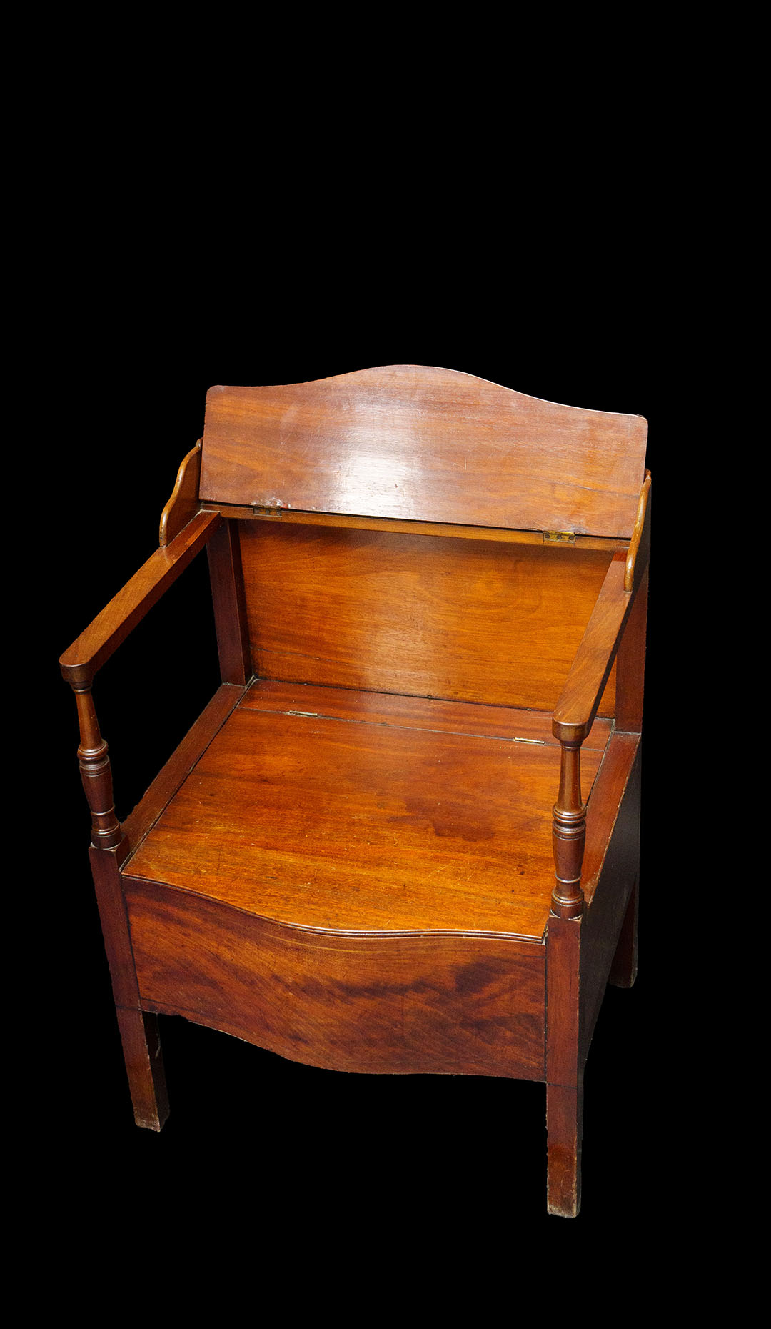 English Mahogany Bedside Commode Table/Chair