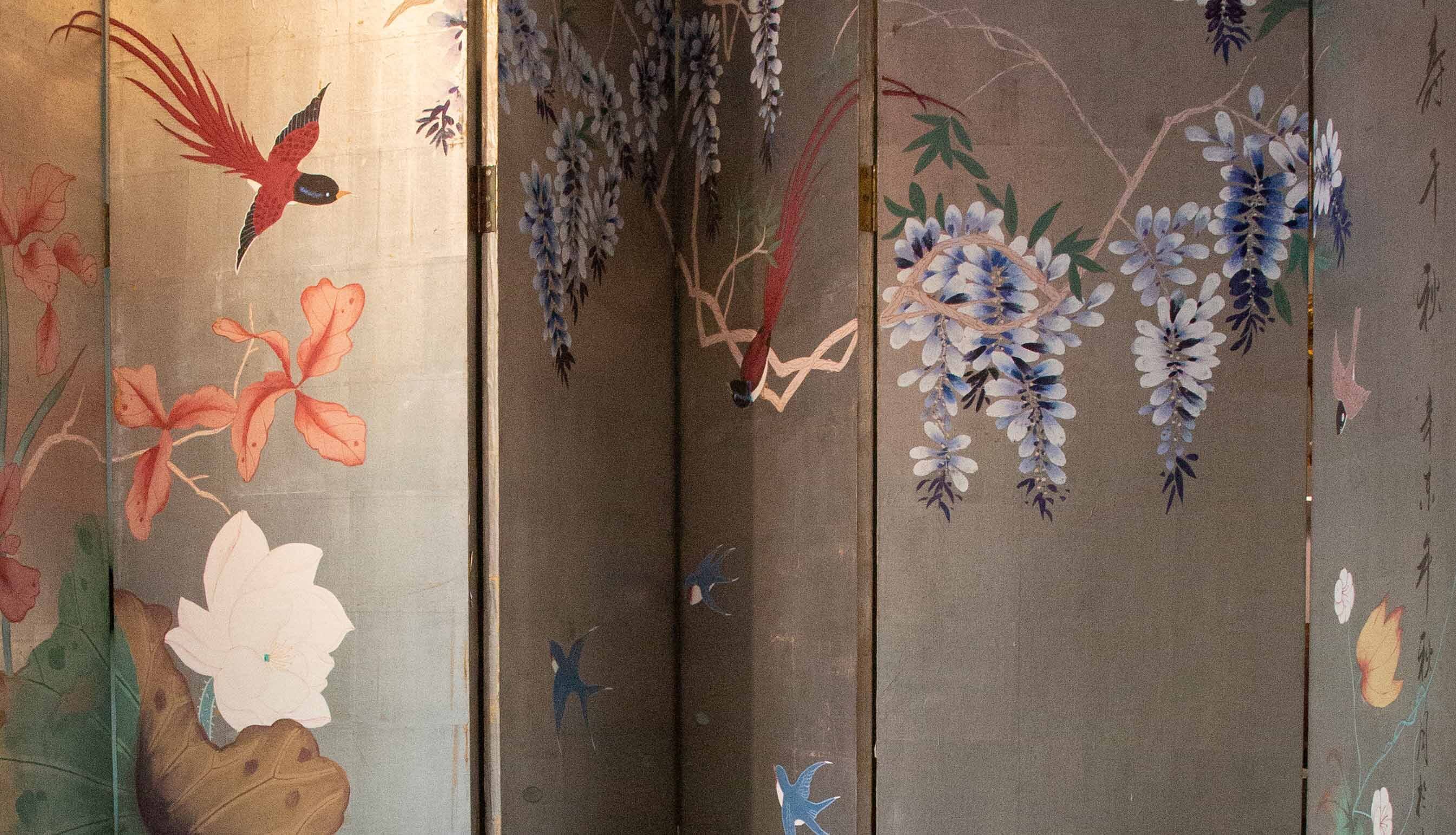 Early Mid 20th Century Japanese Folding Screen