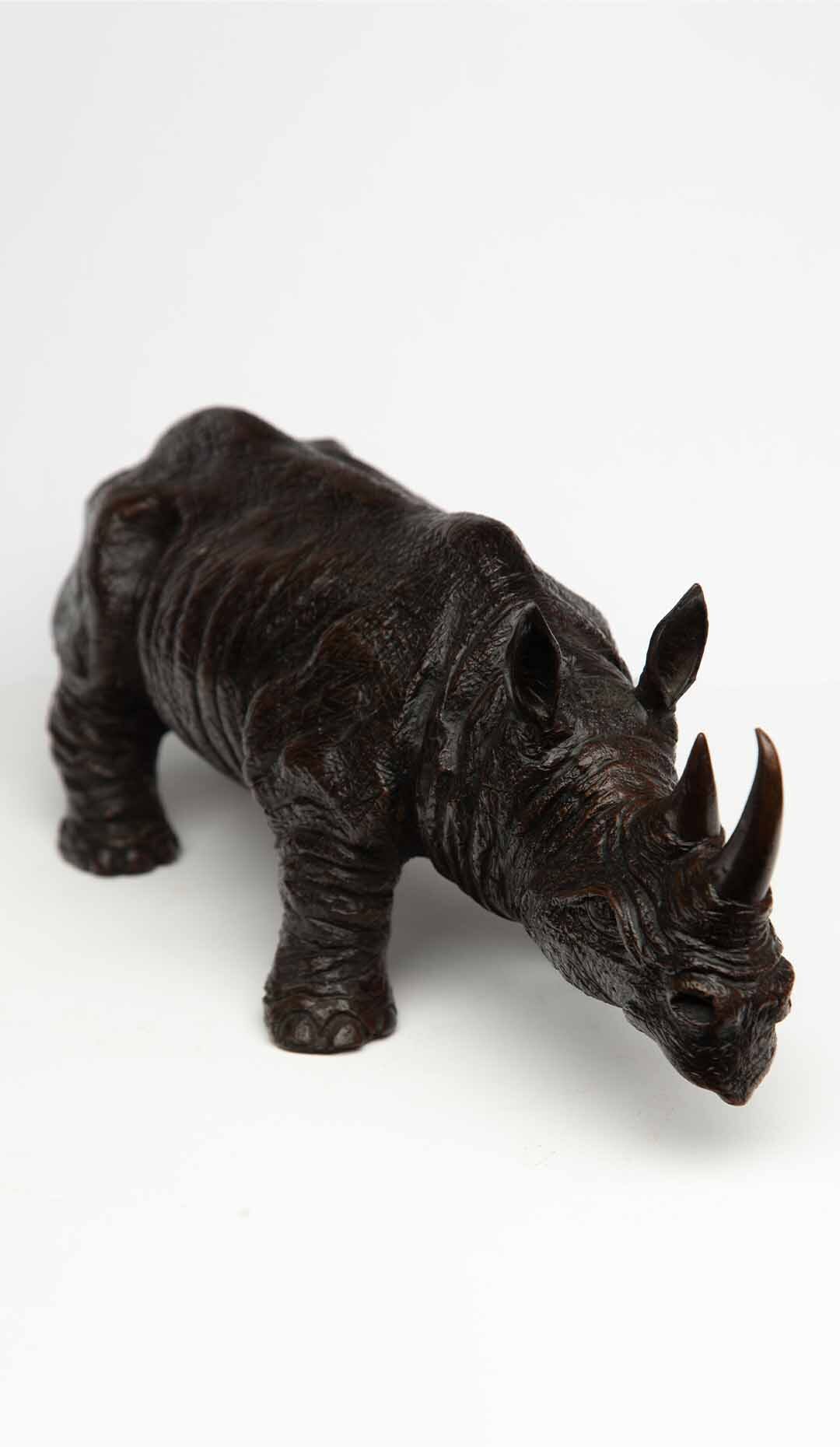 Bronze of a Rhino
