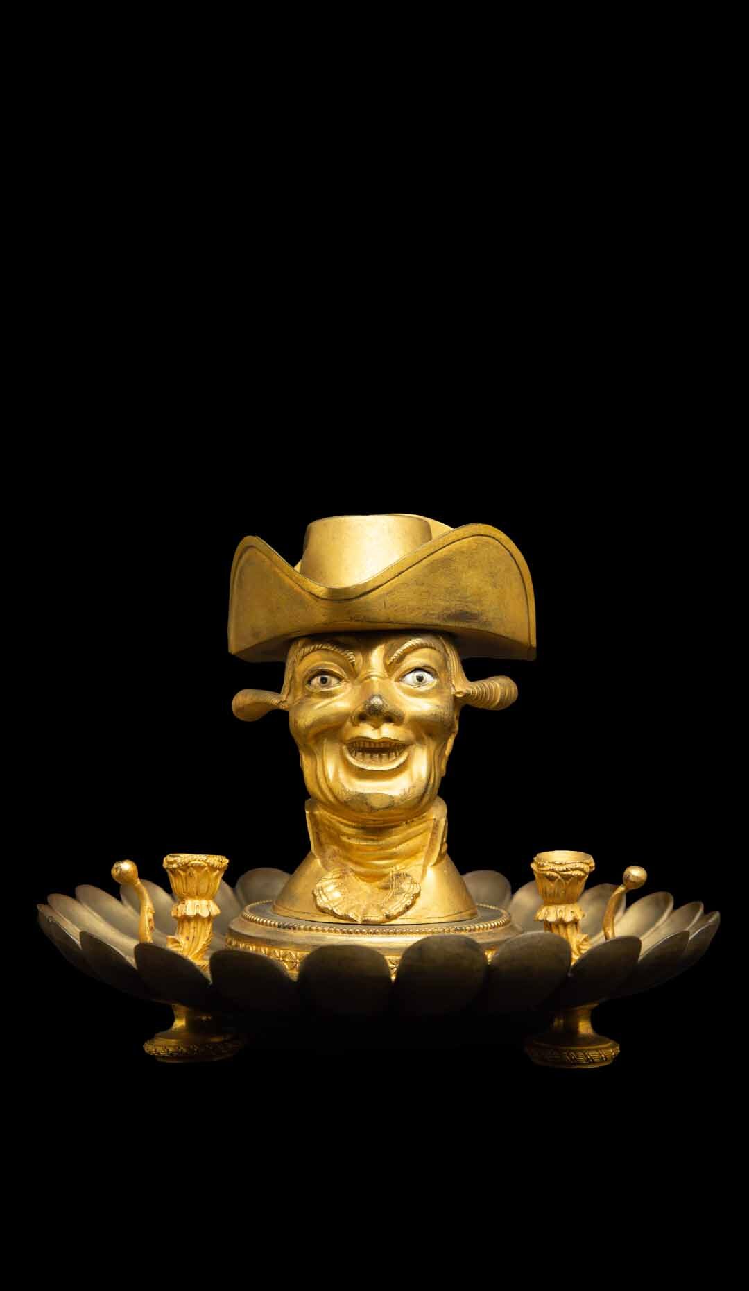 Inkwell in the shape of a Country Gentleman with Tilting Hat
