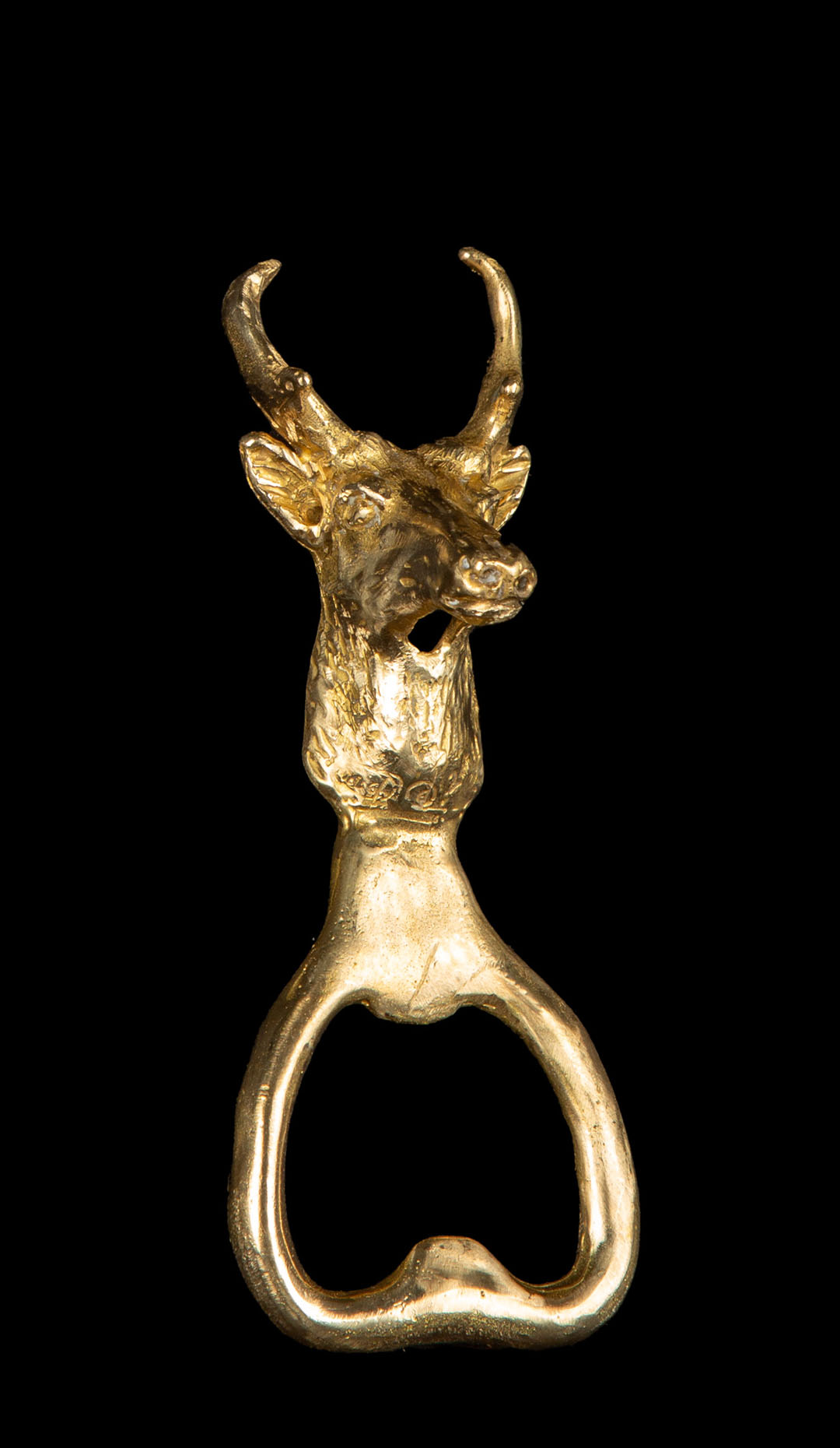 Brass Pronghorn Antelope Bottle Opener