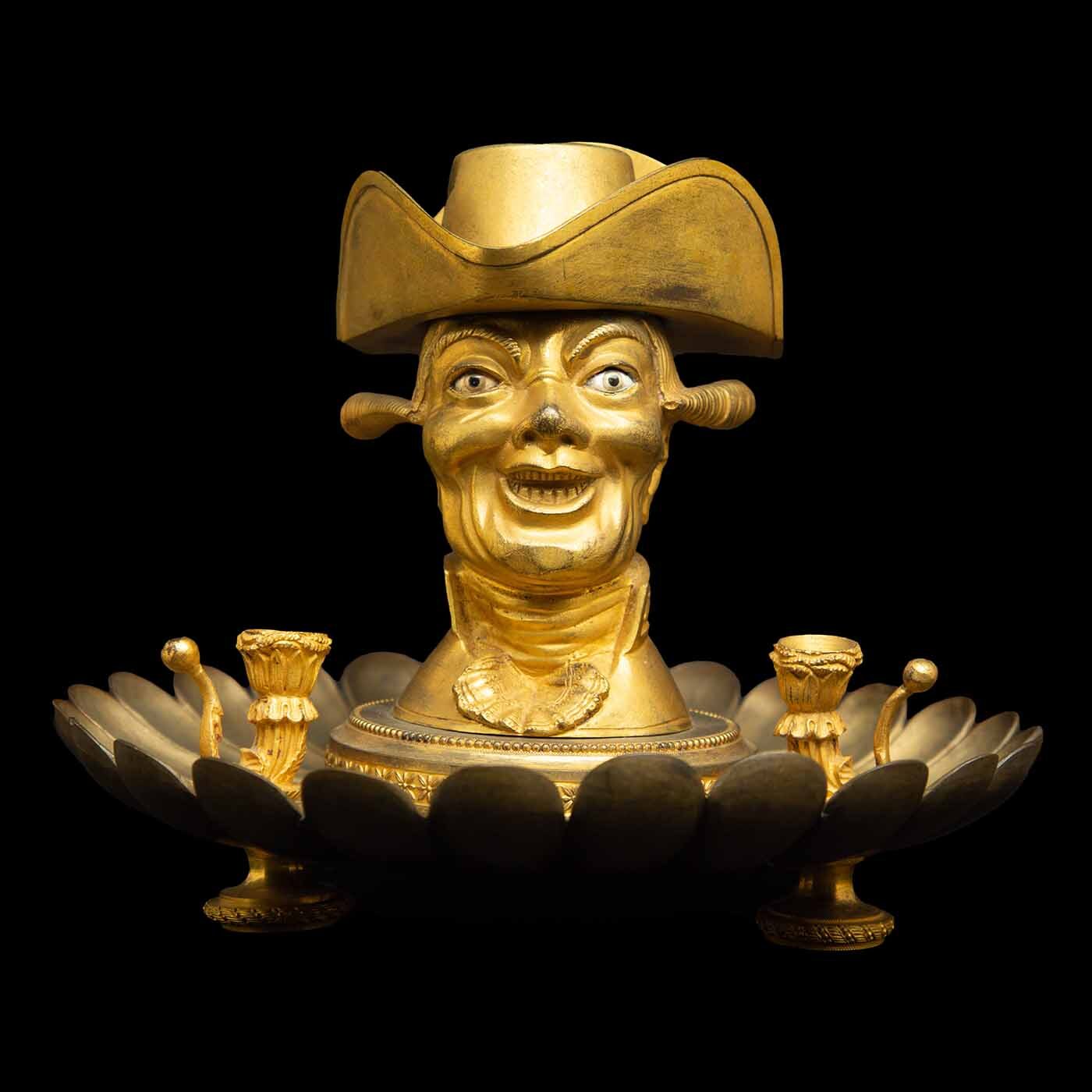 Inkwell in the shape of a Country Gentleman with Tilting Hat