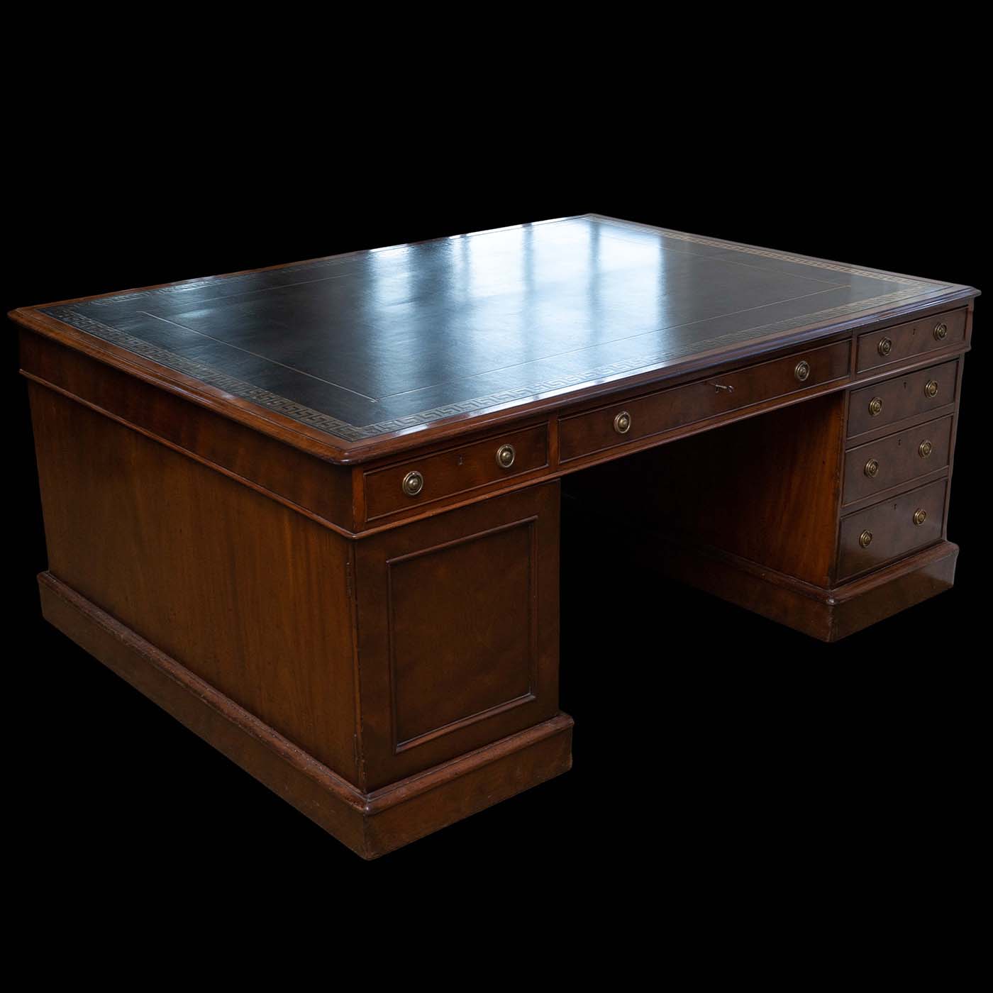 Monumental Victorian Mahogany Partners Desk from the 19th Century