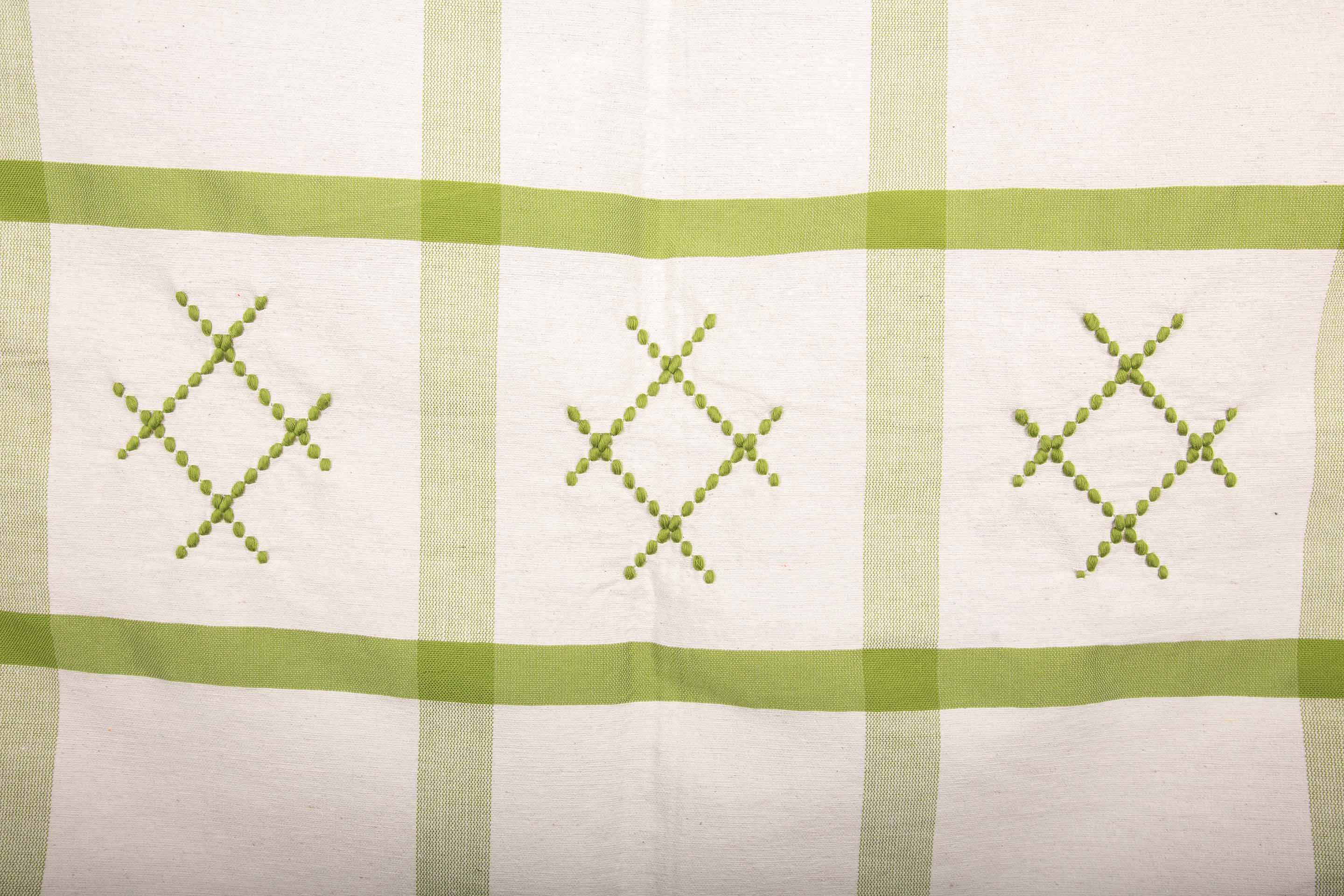 Green Pom-Pom Tablecloth