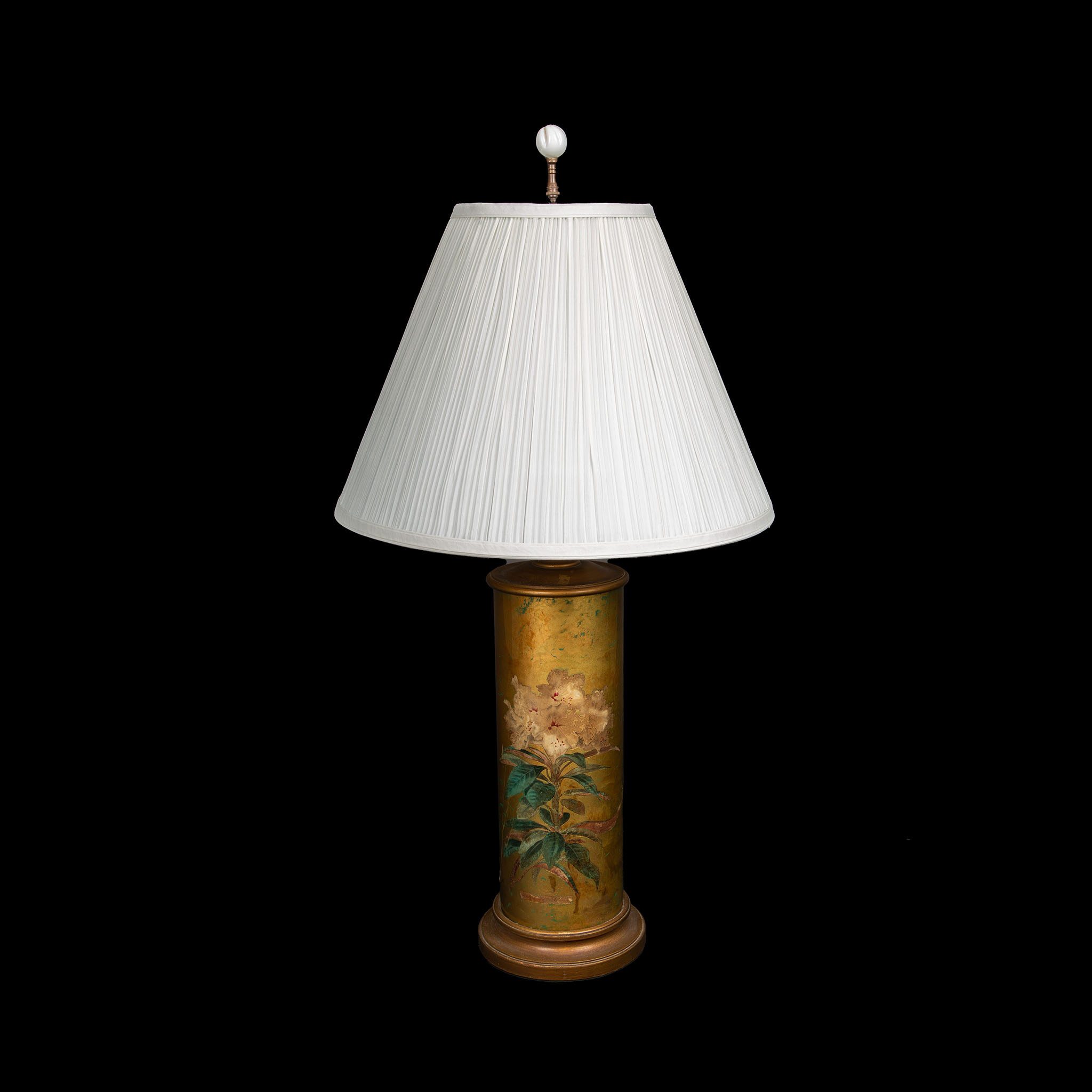 Vintage Eglomise Decoupage Lamp