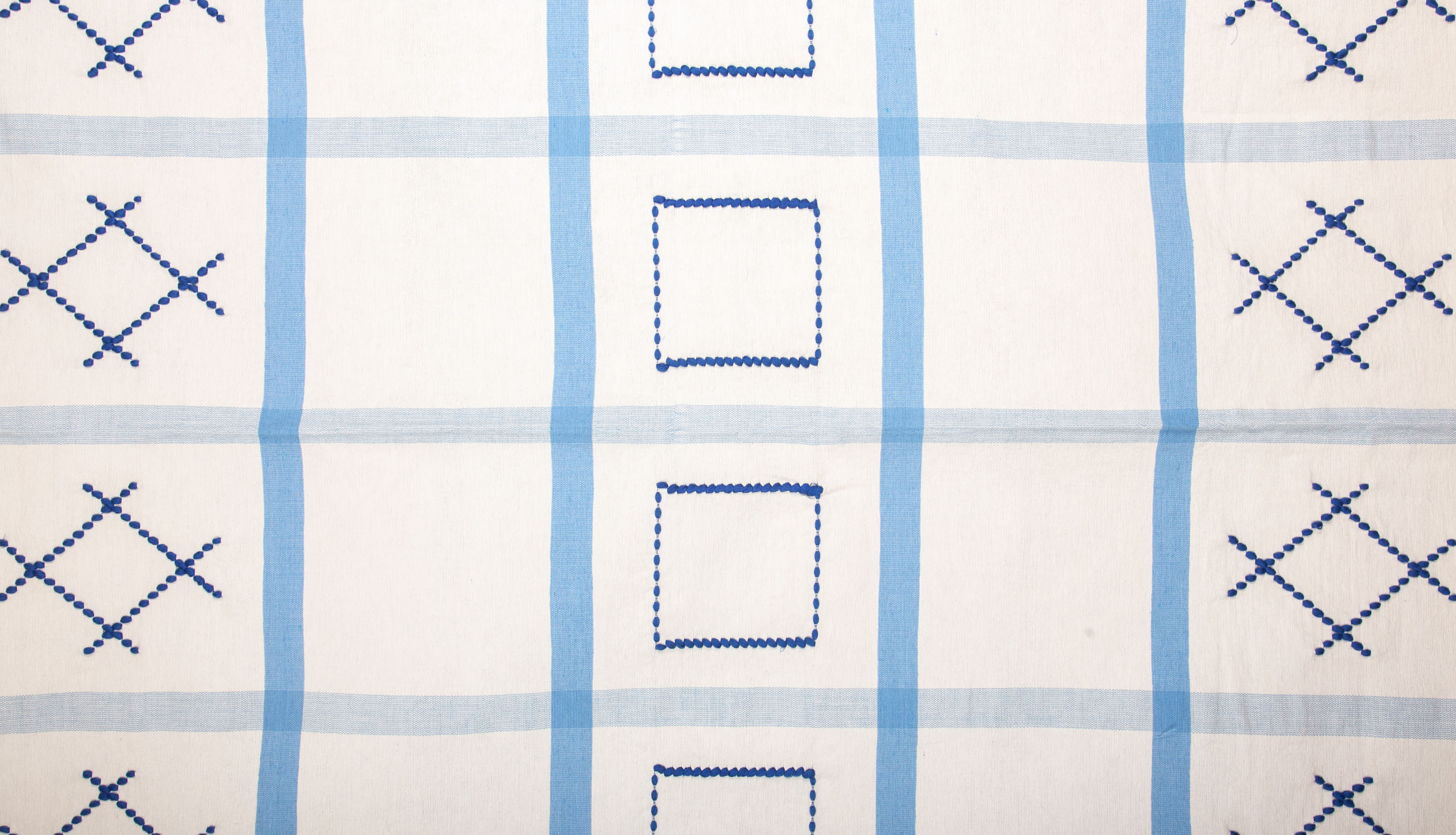 Blue Check Tablecloth