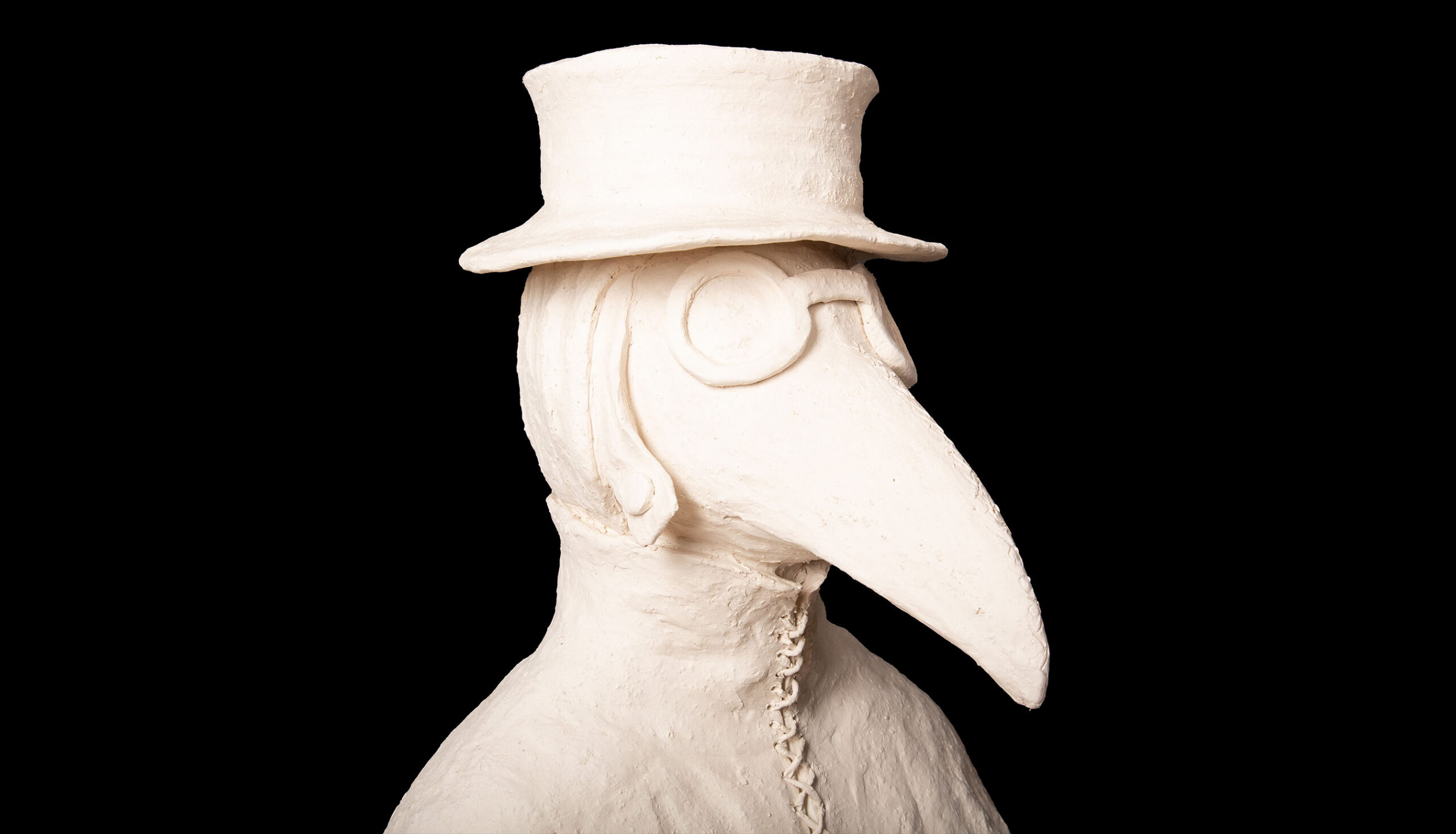 Anthropomorphic Terracotta Dog wearing a Plague Mask