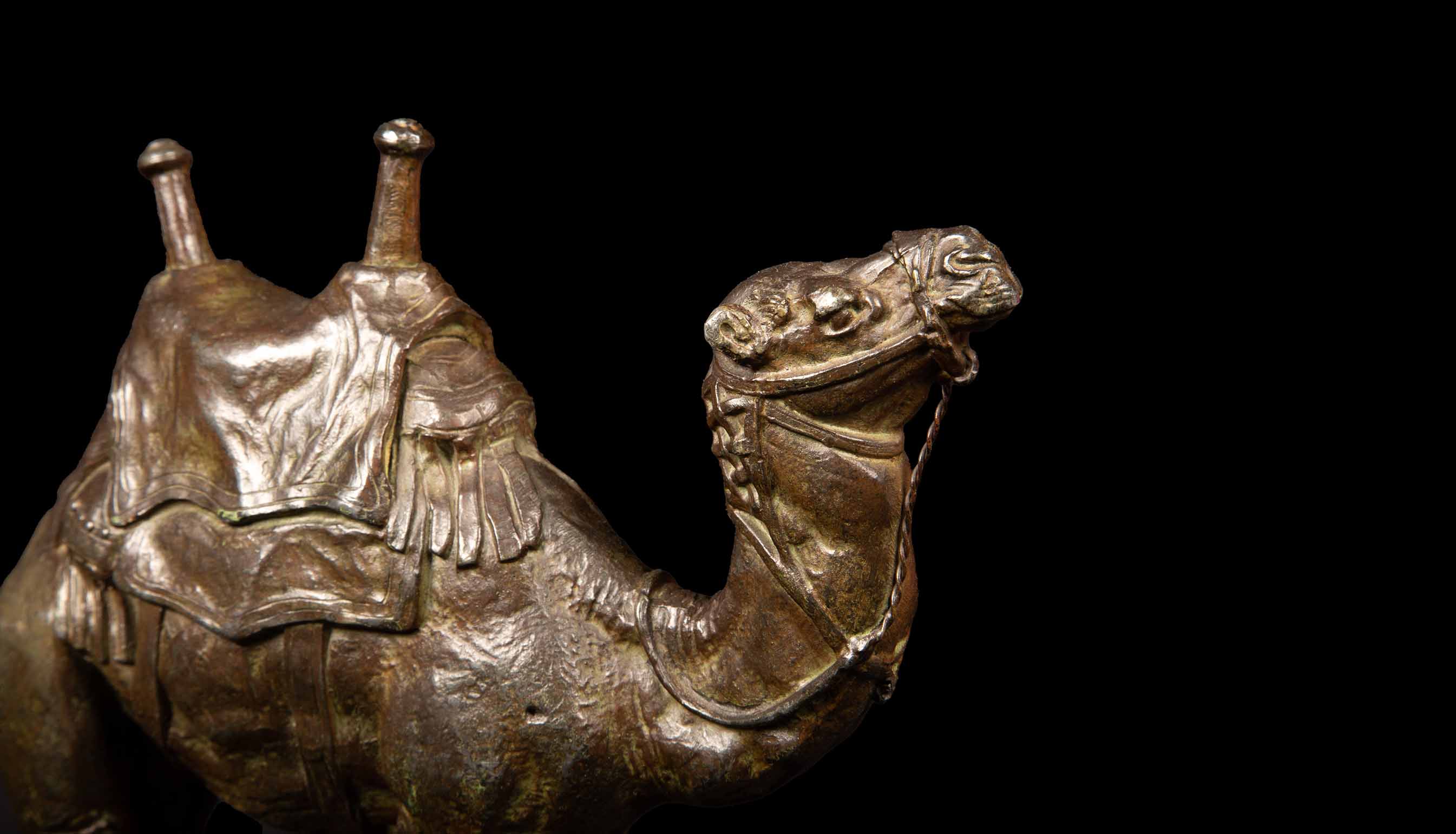 Saddled camel By Alfred Barye (1839-1882) in Bronze