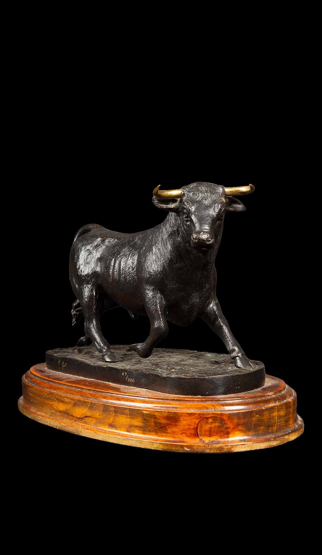 20th Century Bronze Bull with Gilt Horns by Ignacio GALLO