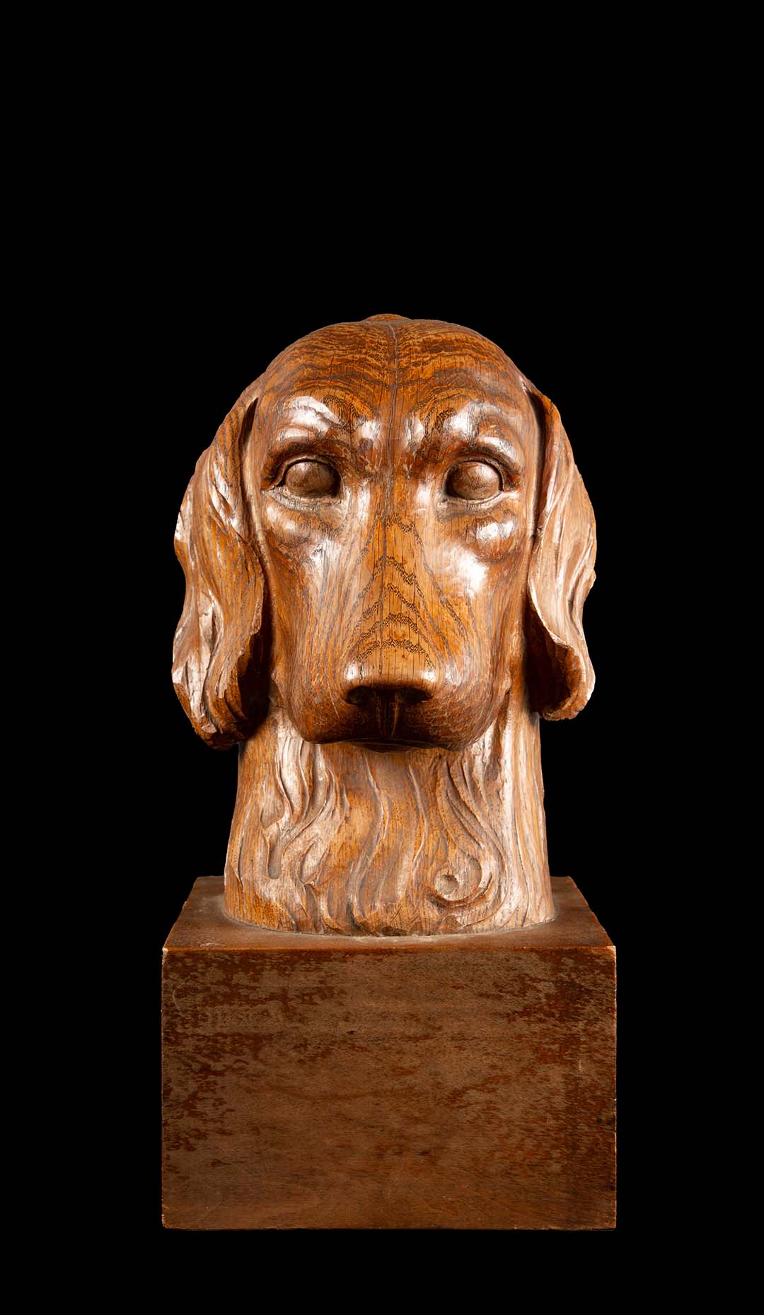Hand Carved Wood Dog -Man's Best Friend- Signed Massa, 1941